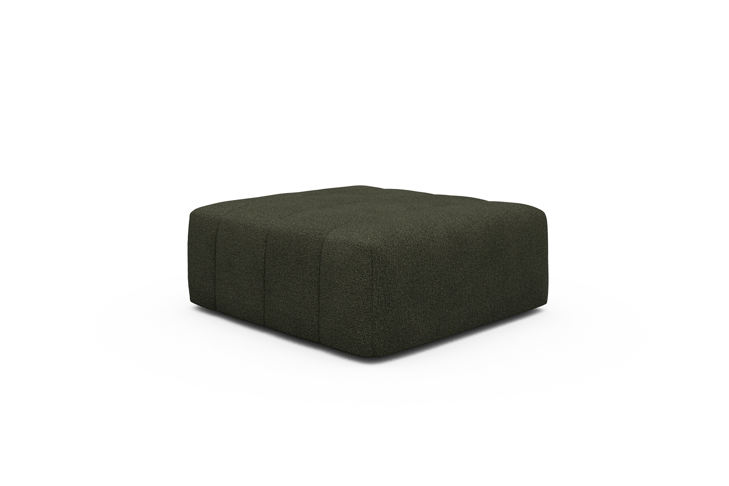 Sitzhocker Hugo Ottomane Boucle-Forest-Green