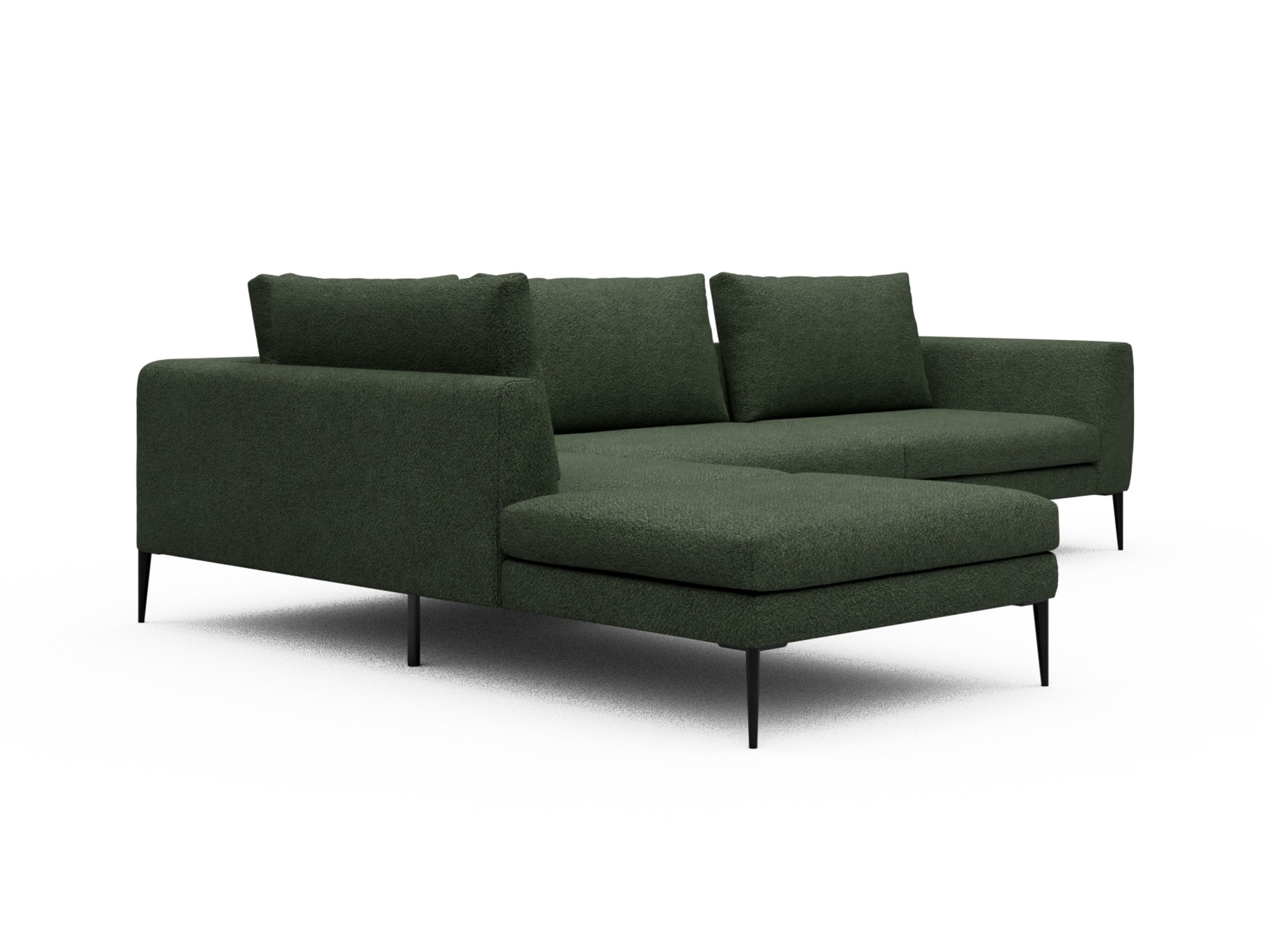 Skandi Home Ecksofa Paul Relax-Ecke links mit 3-Sitzer Vanora-Deep-Green moebelfaktor