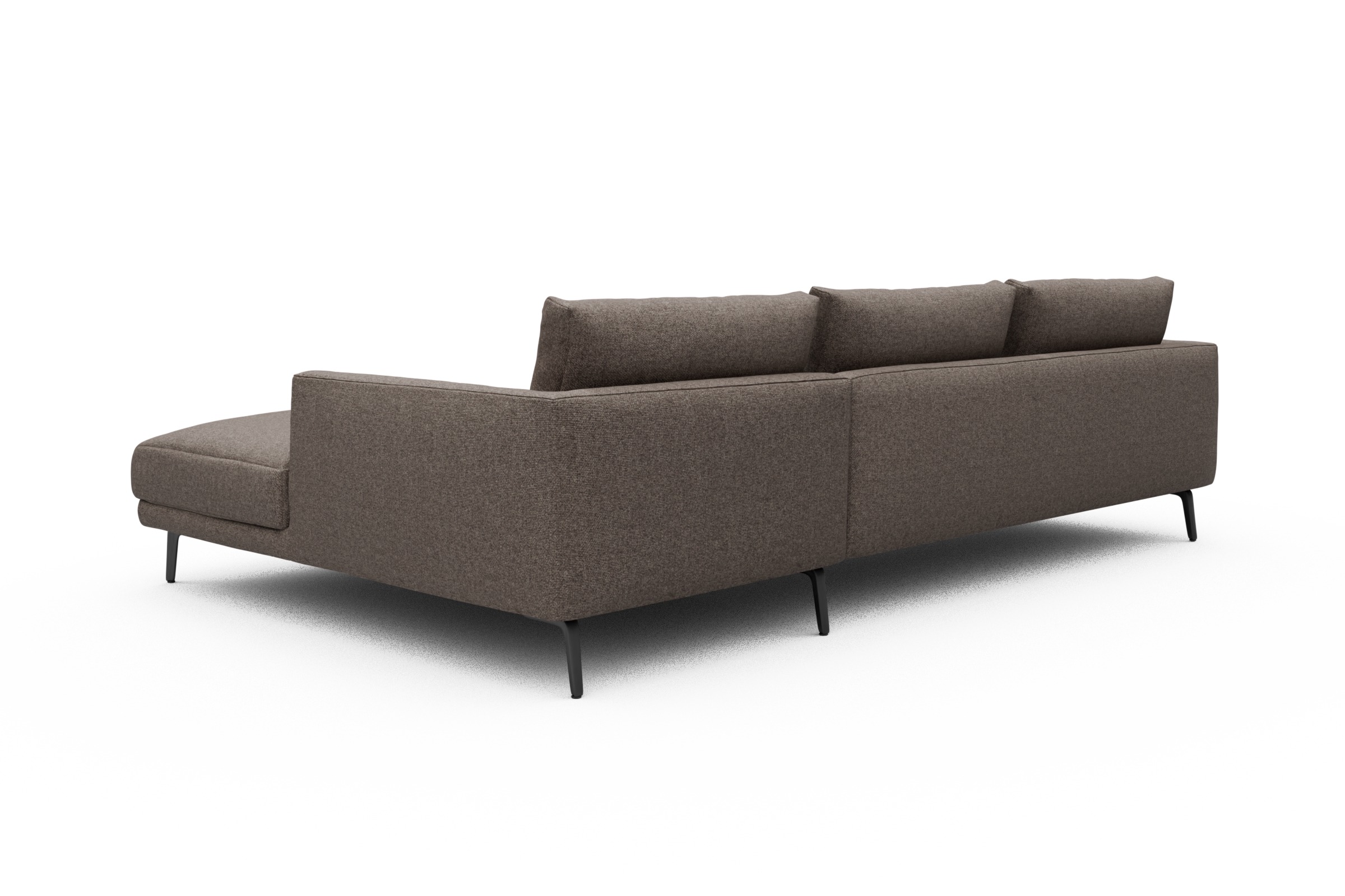 Ecksofa Karl Chaiselongue rechts mit 2,5-Sitzer Sama-Stone
