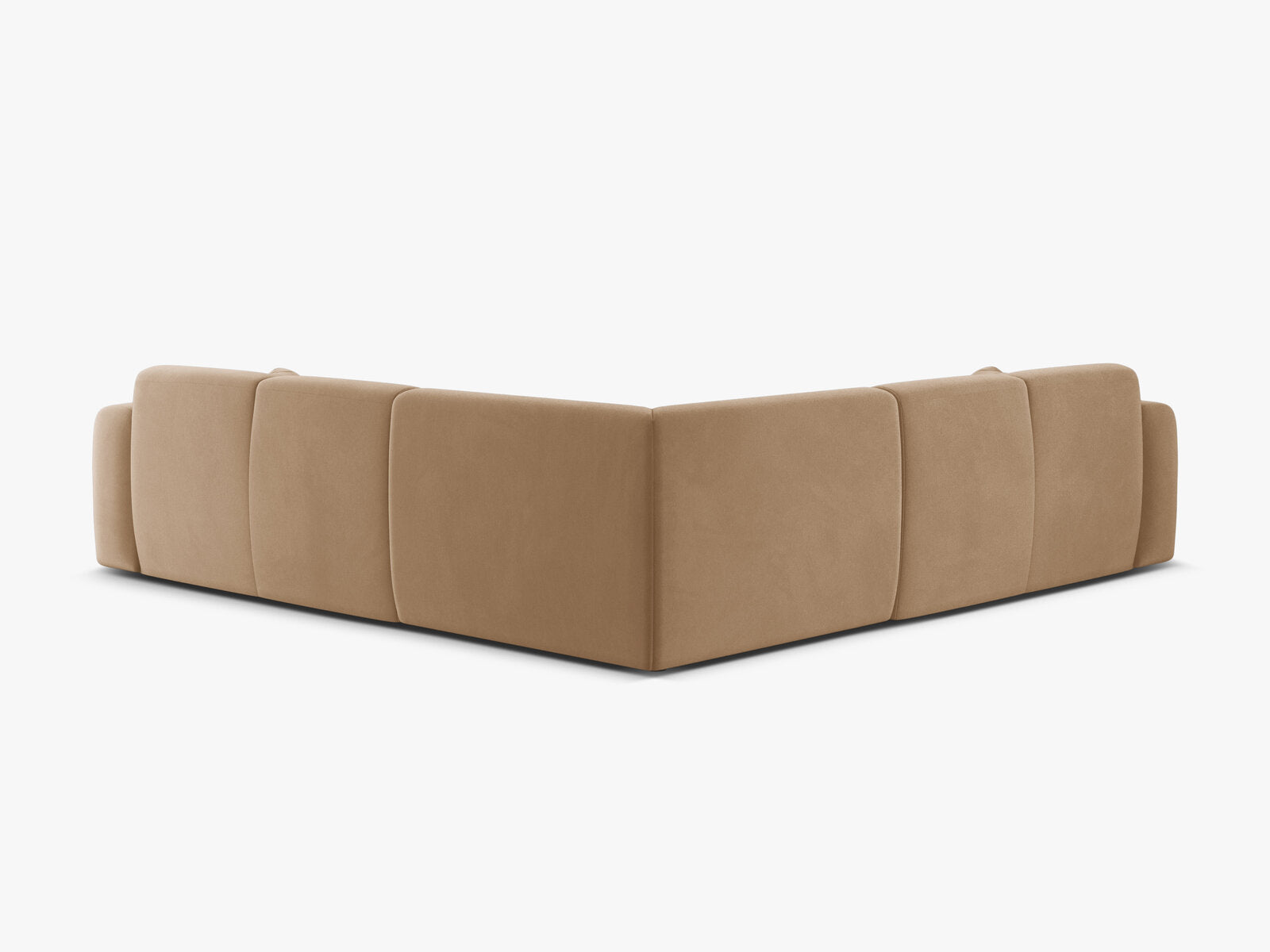 Micadoni Ecksofa Molino 5-Sitzer Samt Casino Sand
