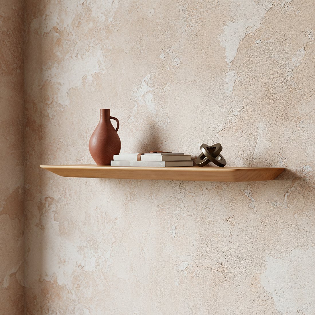 Raw Materials Craftsman Teakholz-Wandregal 60cm