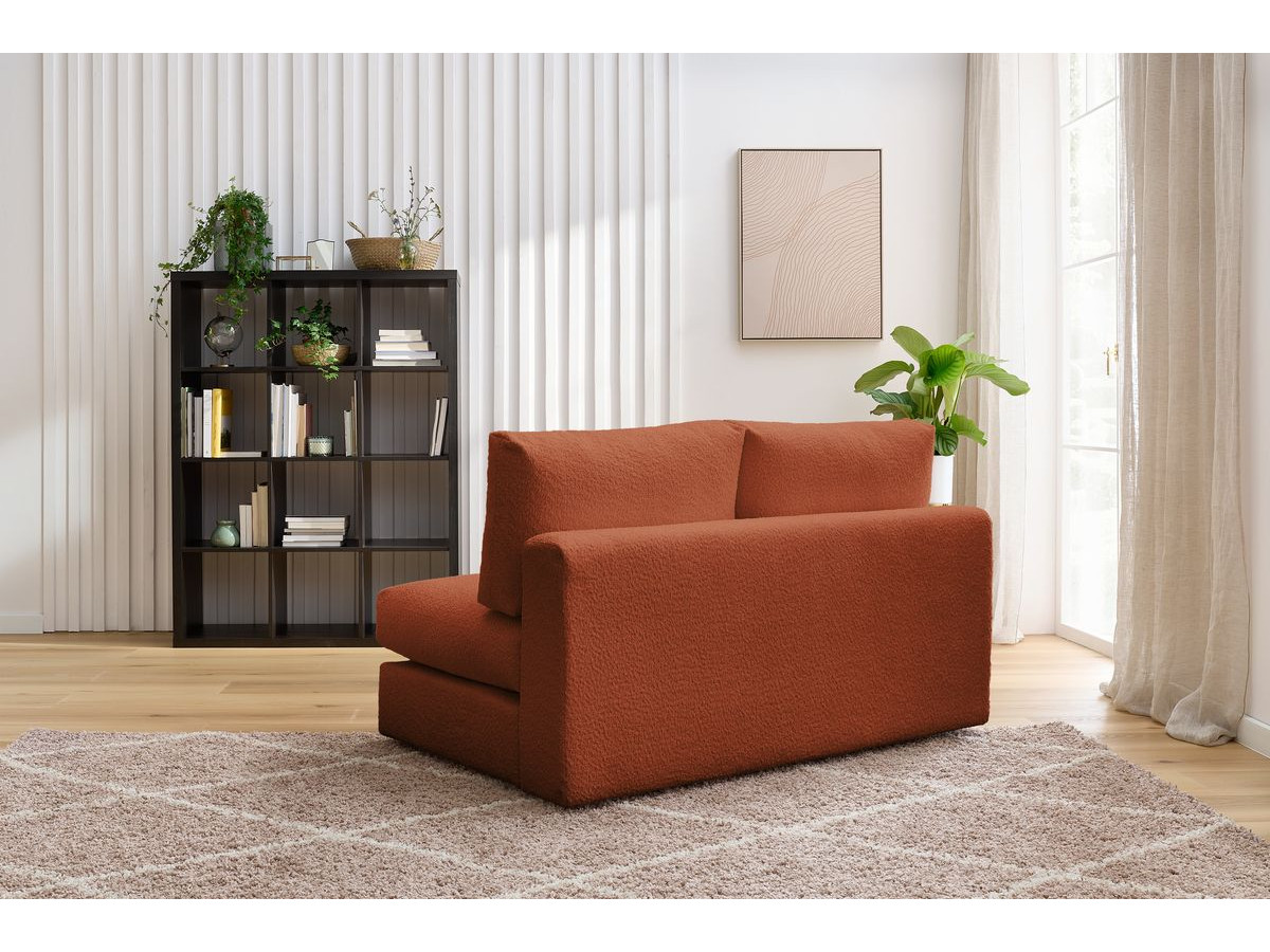 Bouclé-Stoff · Orange