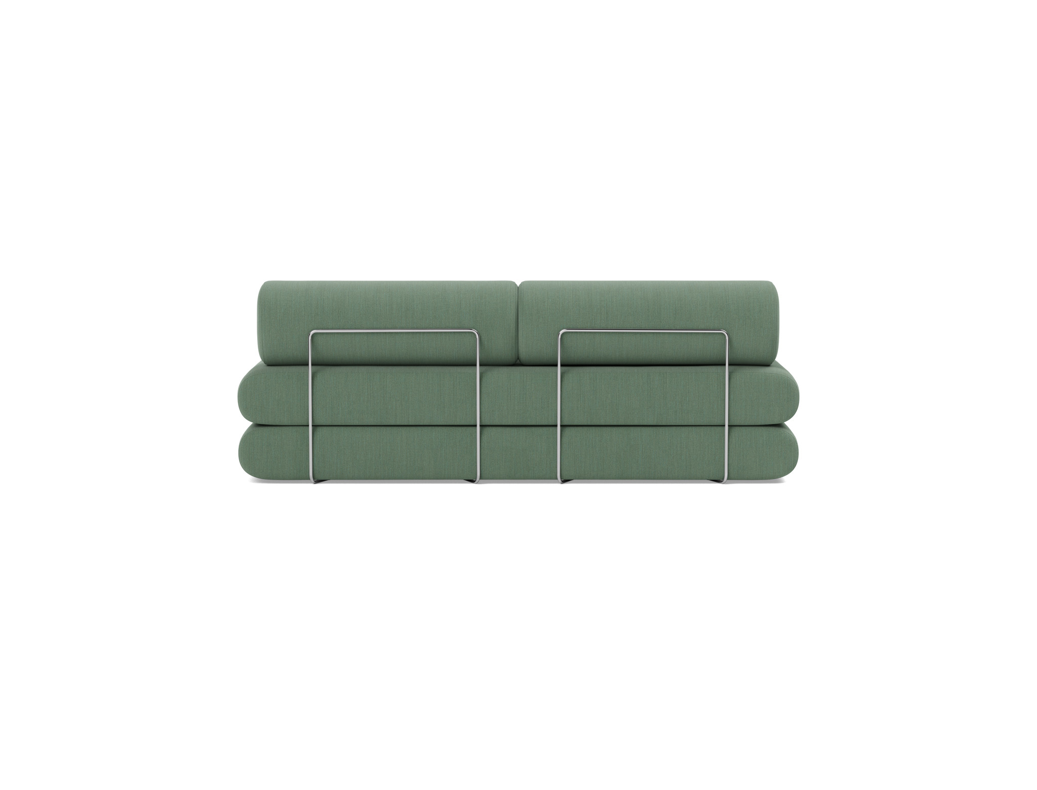 Tagesbett Circlus mit Rückenrollen Flachgewebe Elegance 518-Green