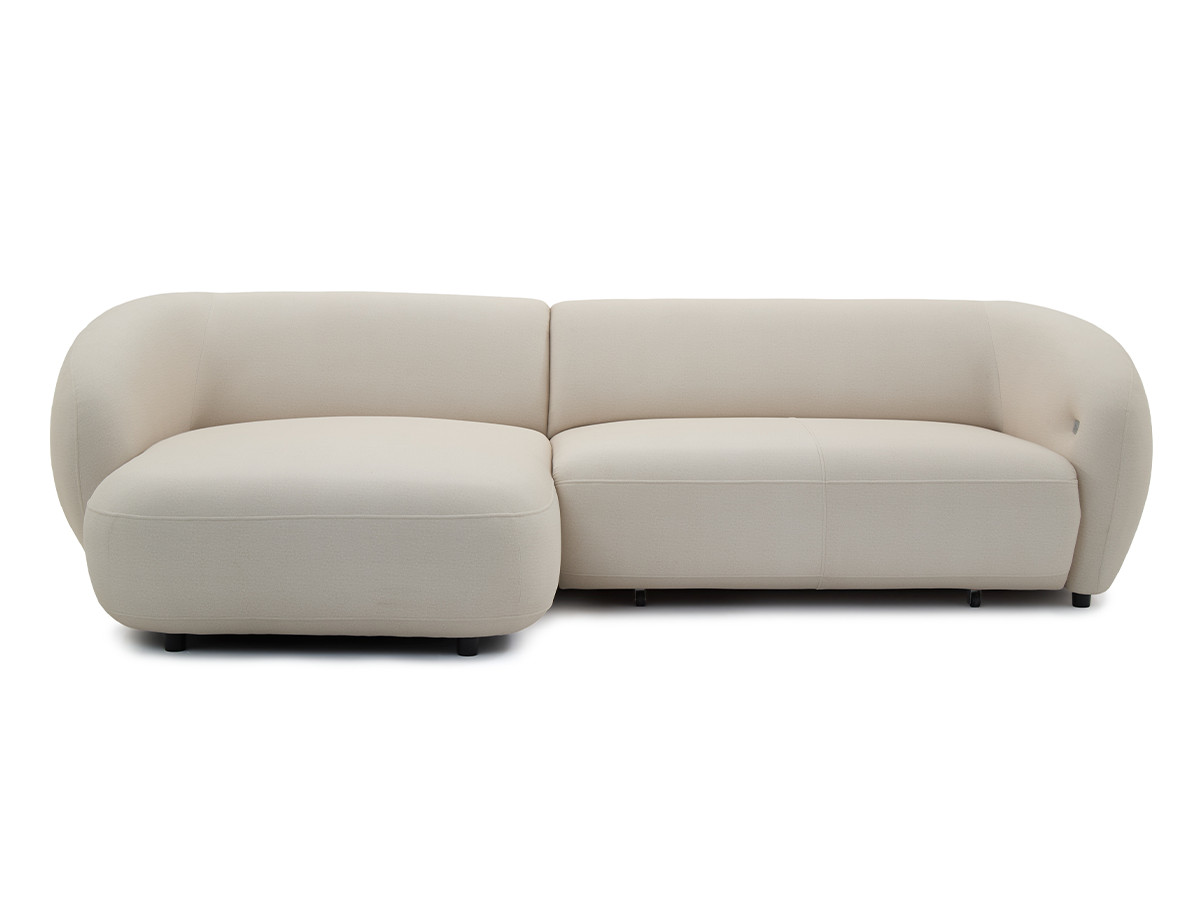 Bobochic Halo Ecksofa mit Schlaffunktion Stoff Beige Ecke links