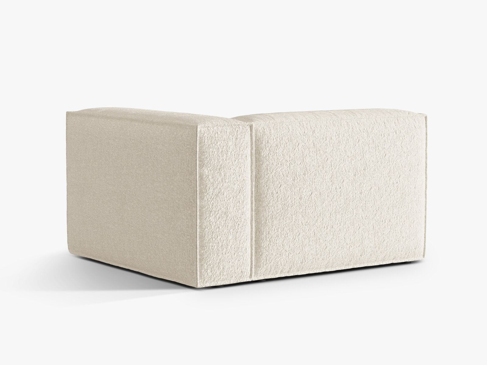Micadoni Eckmodul Nuria 2-Sitzer Boucle Monet Elfenbein Rechts