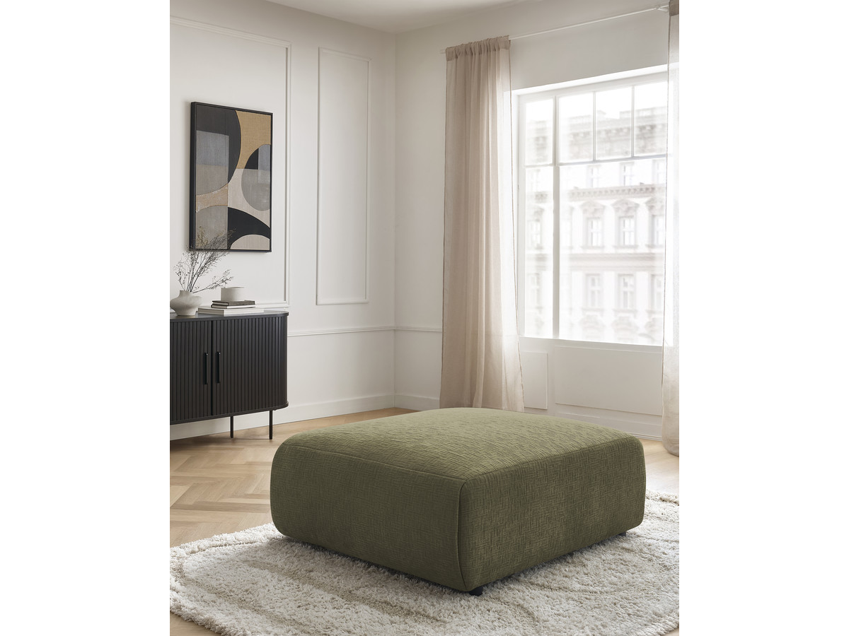 Bobochic Jana Pouf 94 × 114 cm Strukturstoff Grün