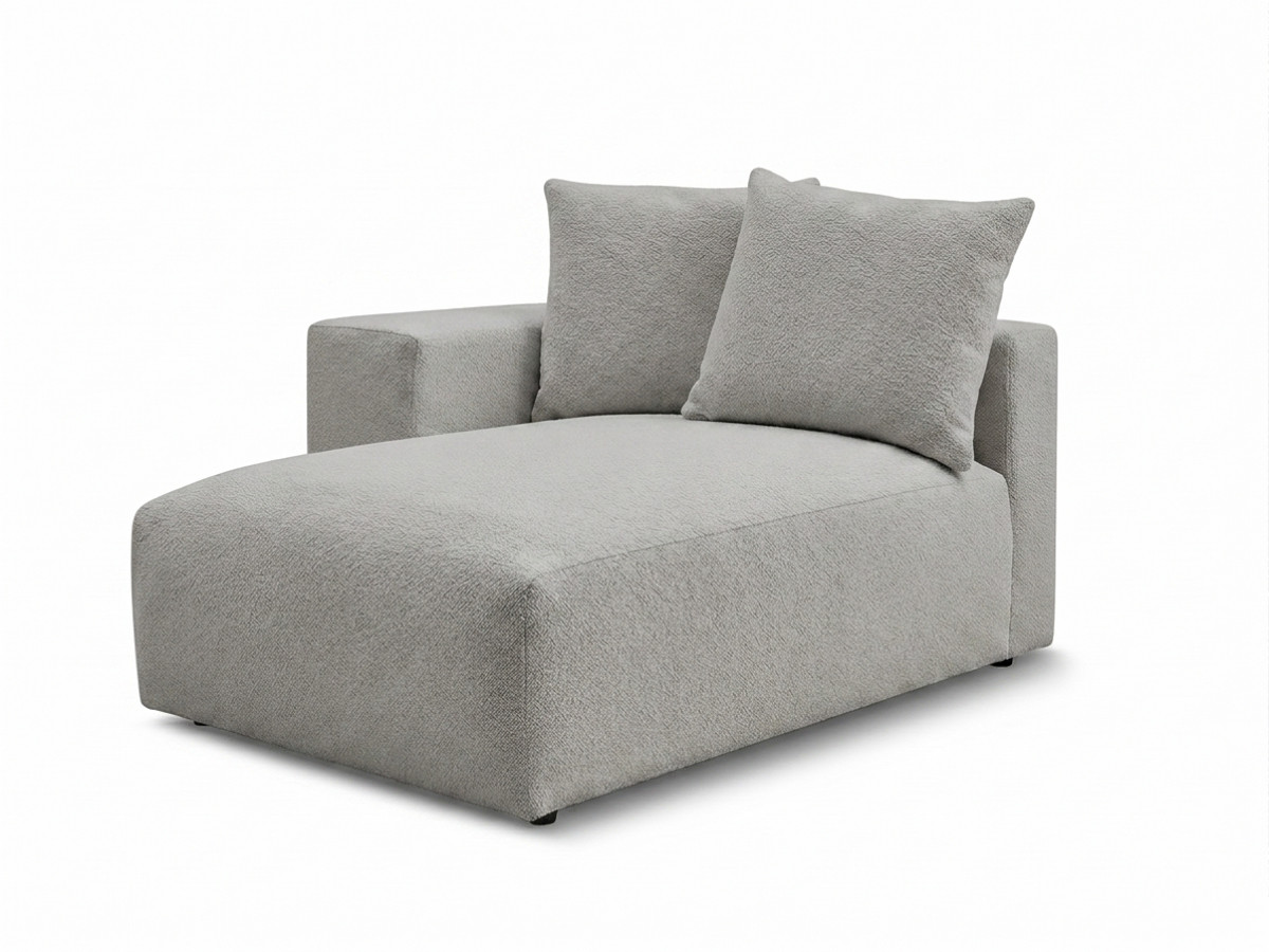 Bobochic Voltaire Méridienne-Modul Melange-Stoff Dunkelgrau Ecke links