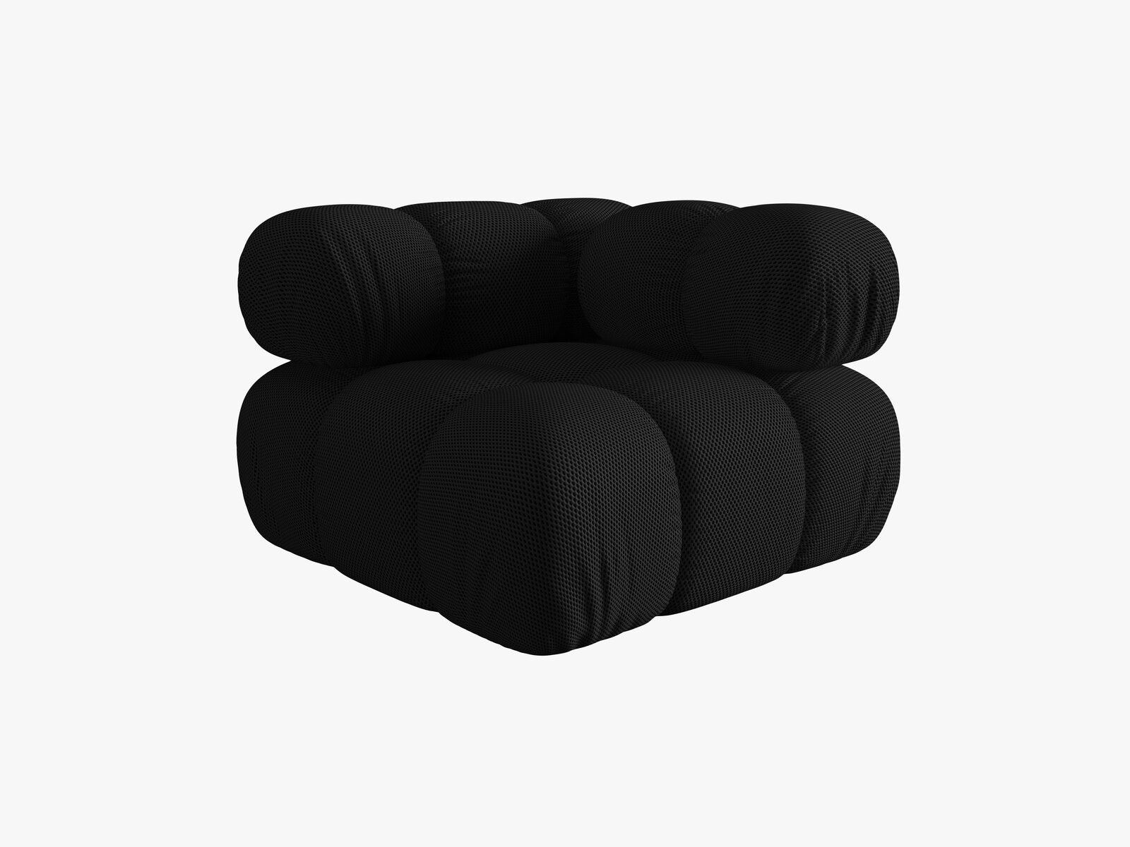 Micadoni symmetrisches Eckmodul Bellis 3D-Stoff Sonic Schwarz