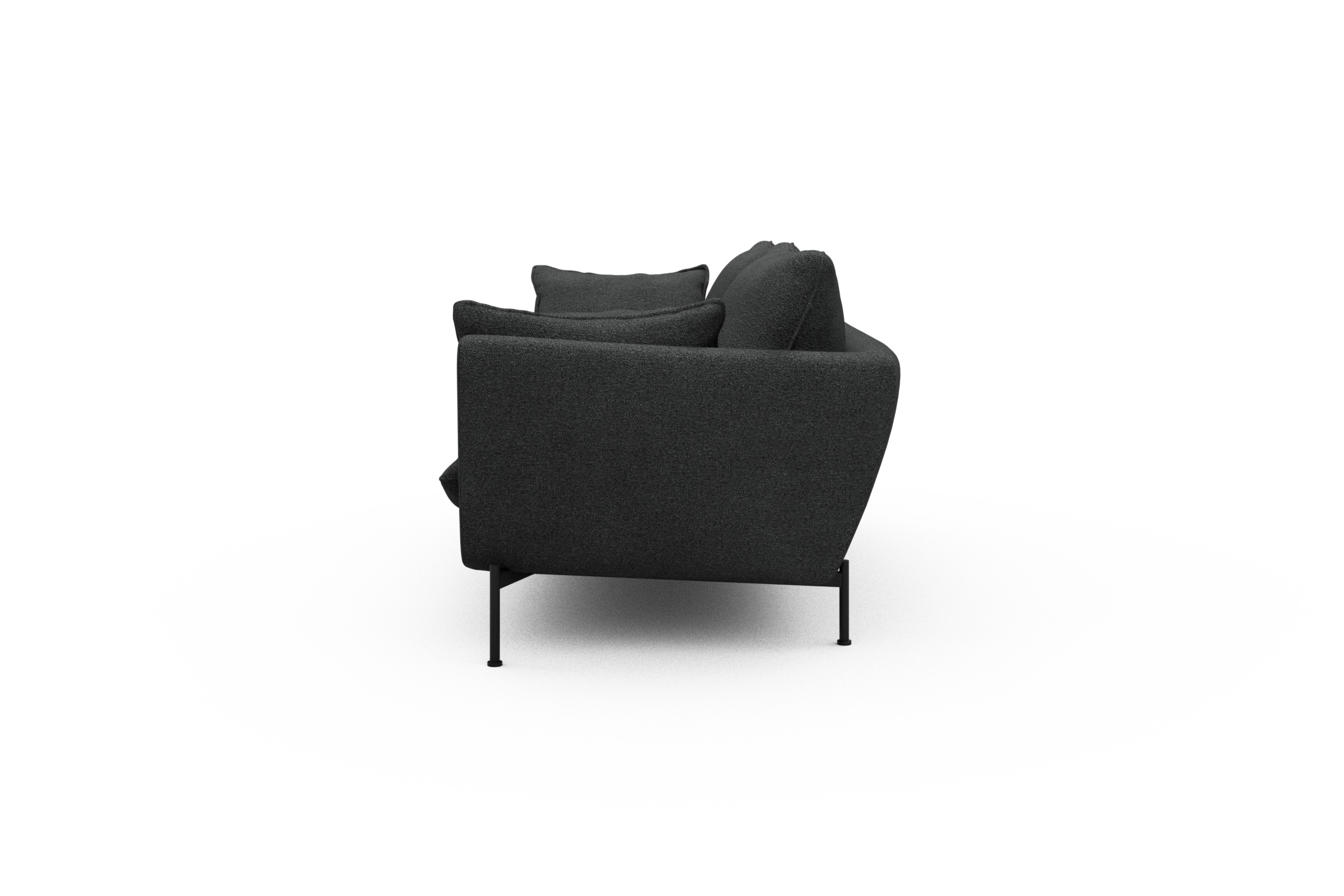 Sofa Anton 2-Sitzer Boucle-Charcoal