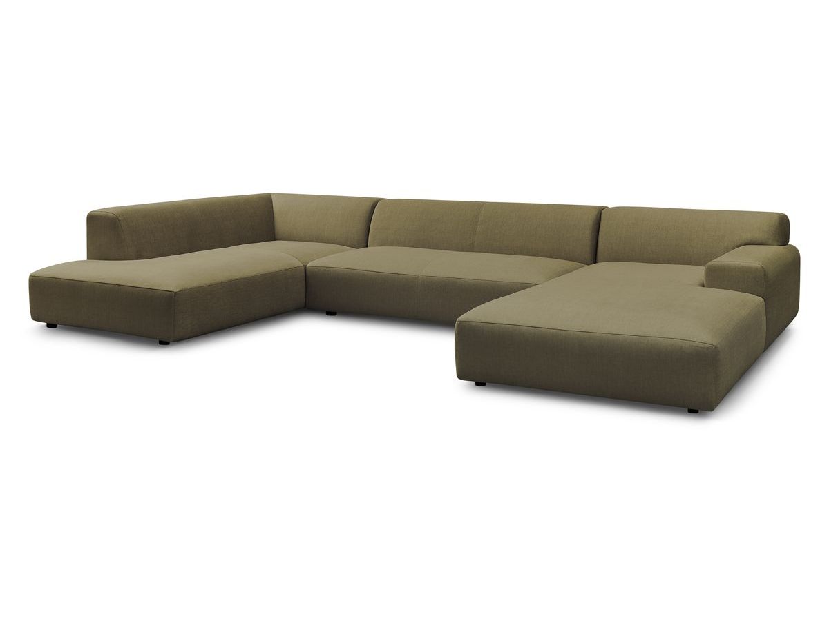 Bobochic Lavena Wohnlandschaft 399 × 220 cm Samt Grün Ecke rechts