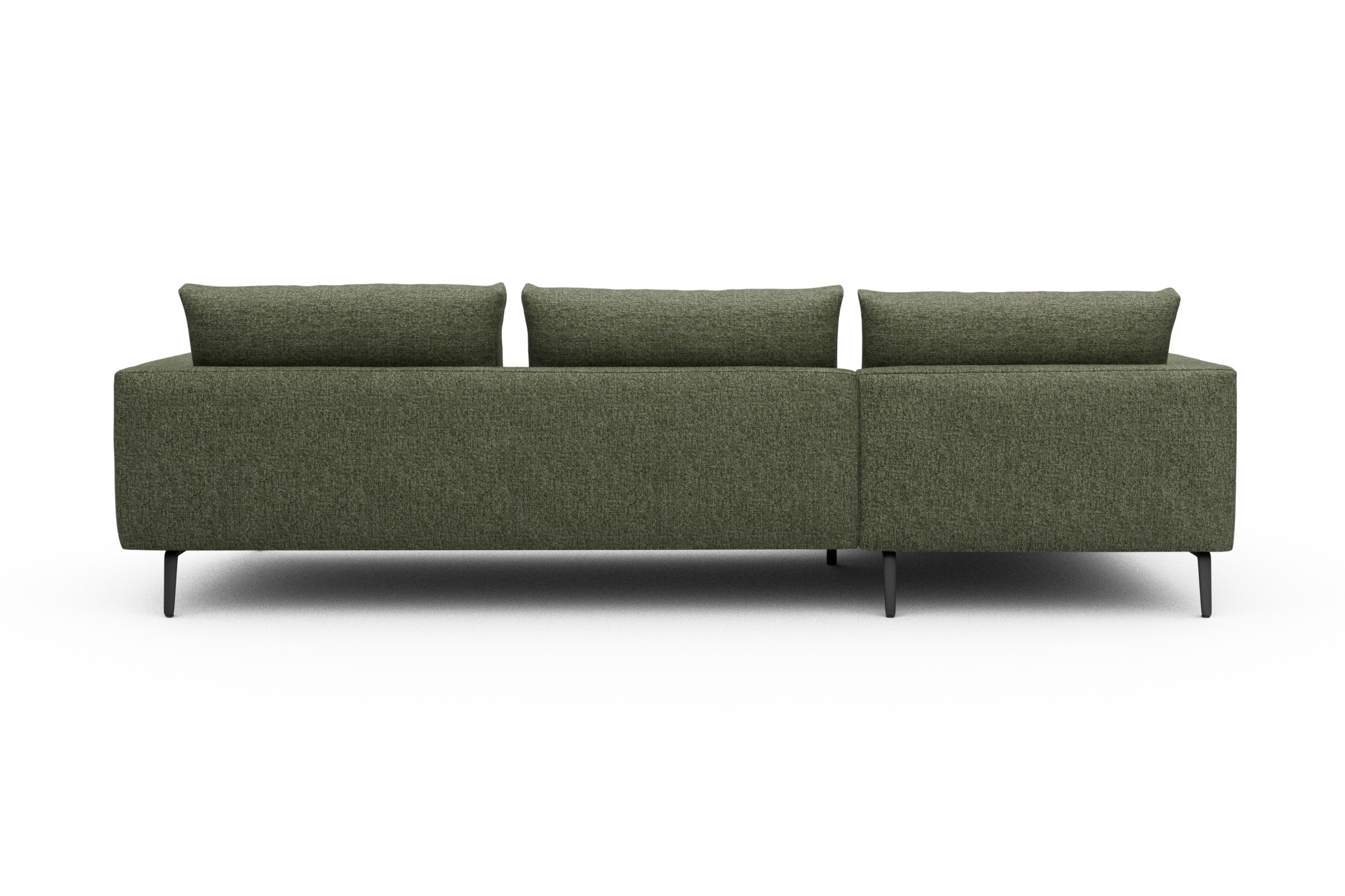 Ecksofa Karl Chaiselongue links mit 2,5-Sitzer Carreno-Vivid-Green