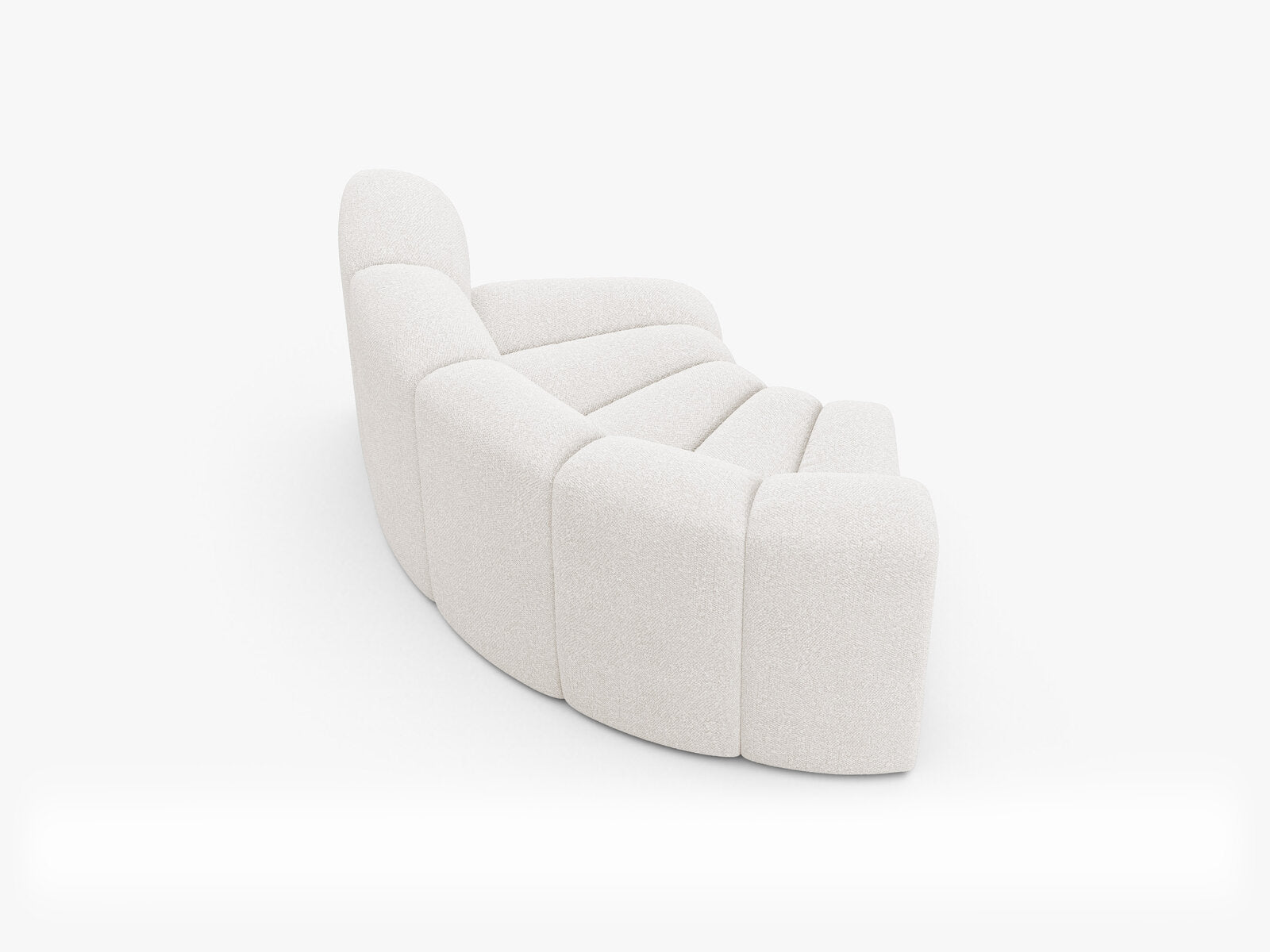 Micadoni rundes Eckmodul Lupine Boucle Baloo Weiß