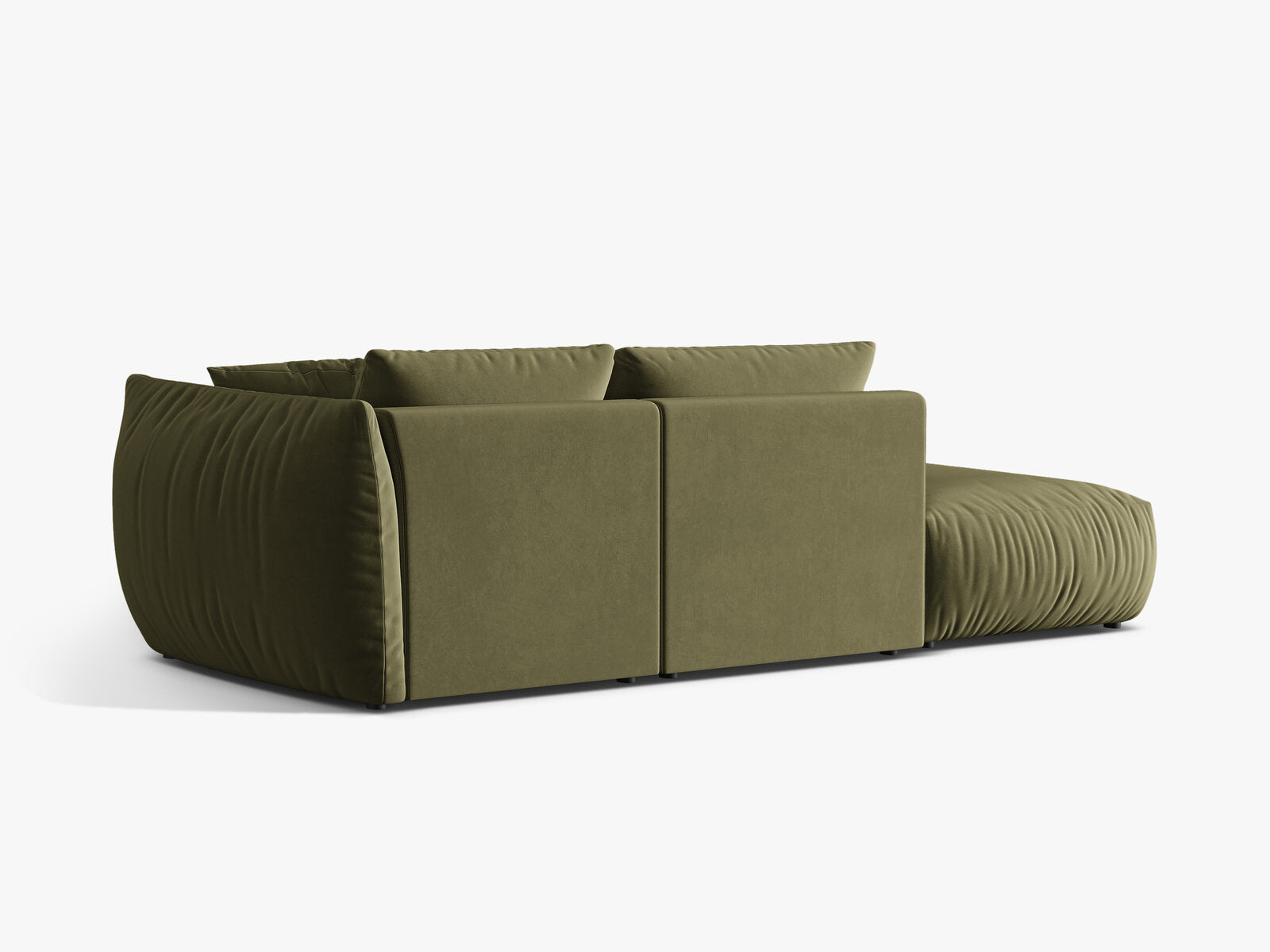 Micadoni Modulares Sofa Chris 3-Sitzer Links Samt Hellgrün