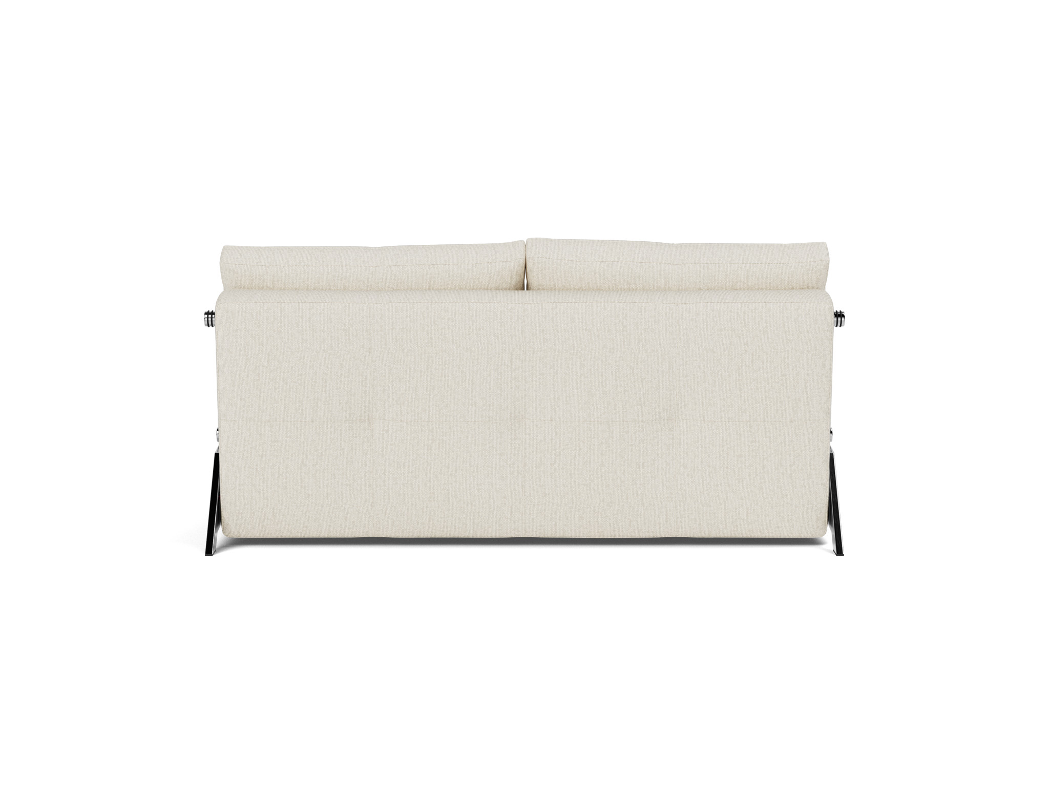 Schlafsofa Cubed 160 Boucle Skandi 531-Off-White Beine Chrom
