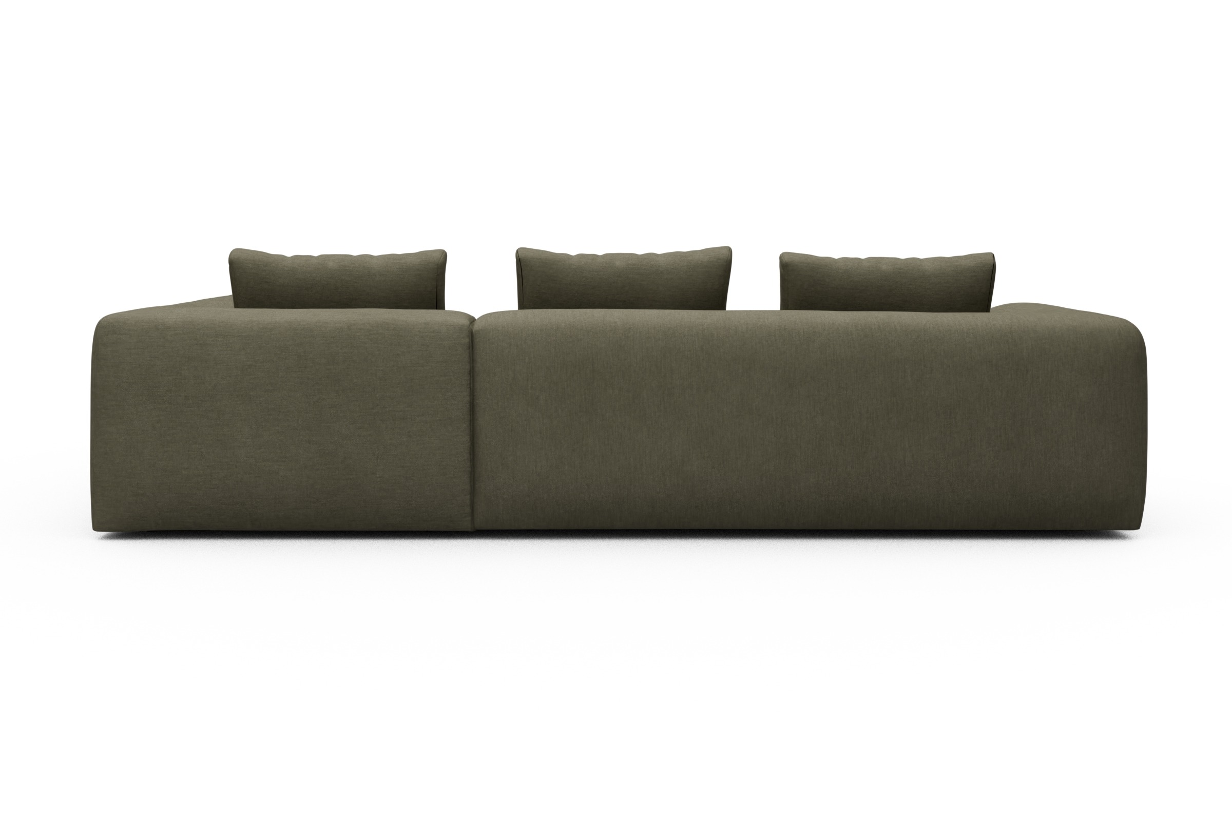 Ecksofa Fred Relax-Ecke rechts mit 2,5-Sitzer Vivus-Dusty-Olive