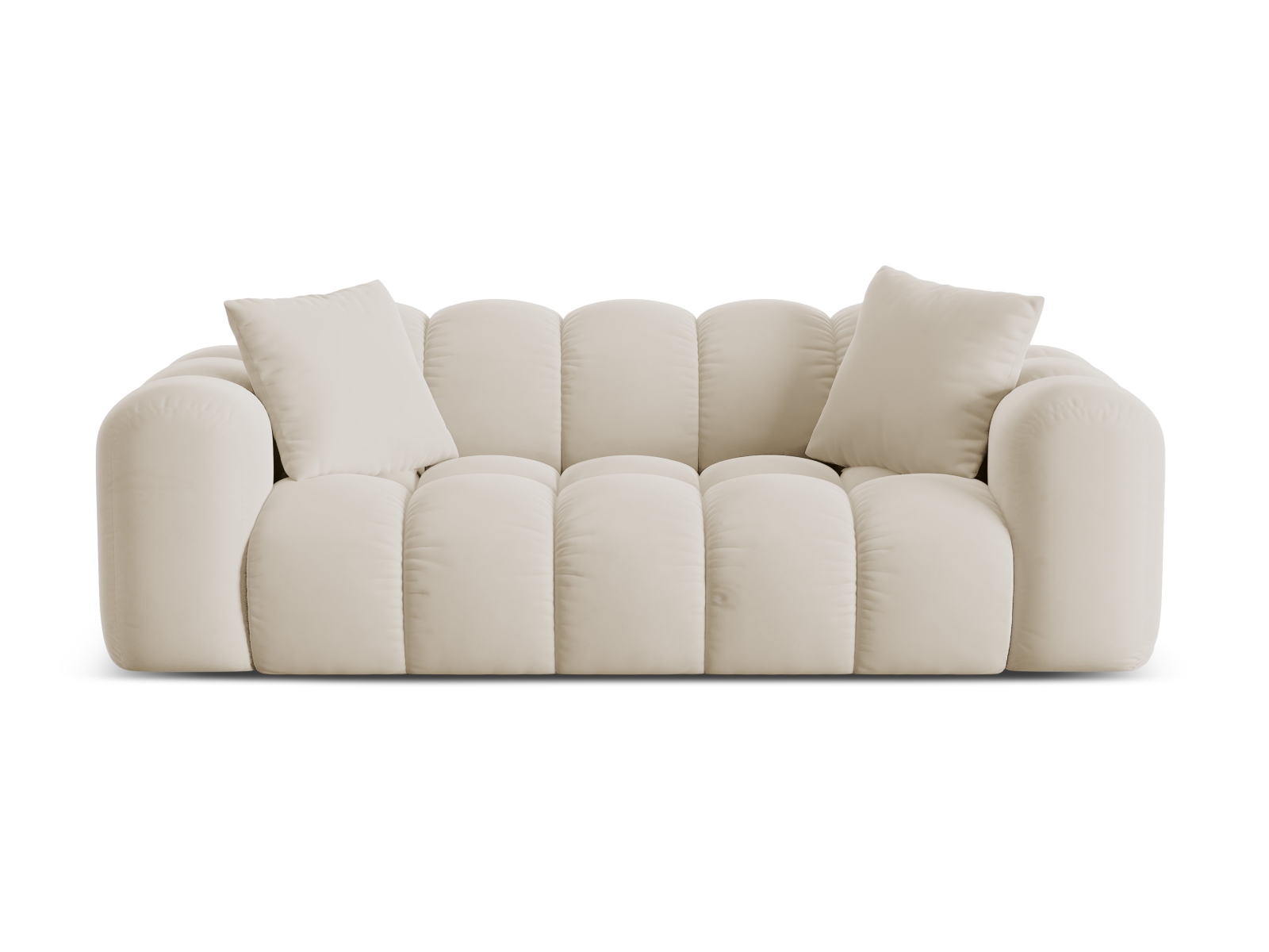 Cosmopolitan Design Sofa Treno 3-Sitzer Samt Bluvel Dunkelbeige