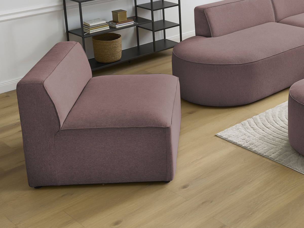 Bobochic Rousseau Sofamodul 1-Sitzer Melange-Stoff Rosa