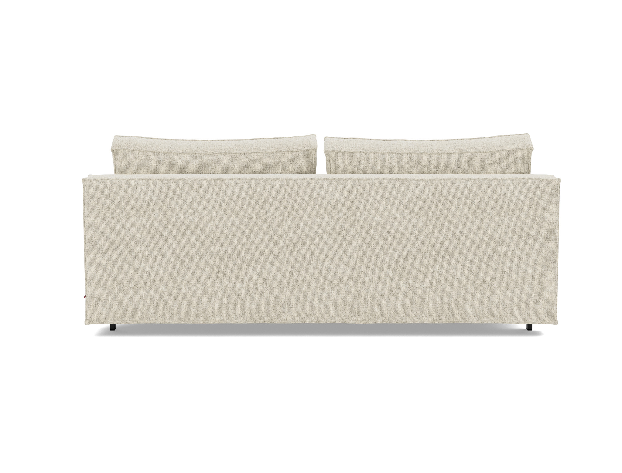 Schlafsofa Sly Strukturierter Stoff Taura 357-Off-White Beine Schwarzes Metall