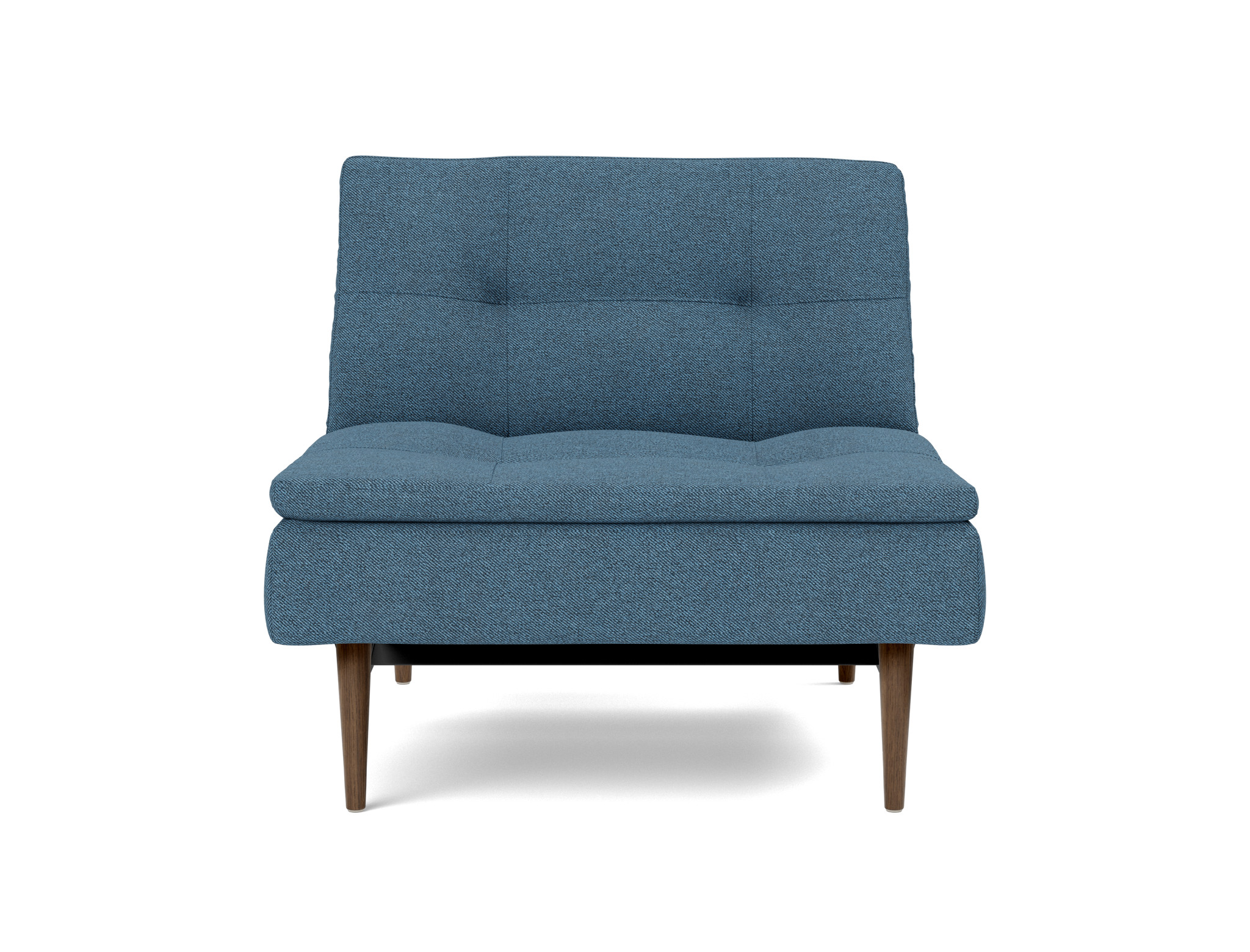 Sessel Dublexo Strukturierter Stoff Weda 302-Weda-Blue Beine Styletto Eiche dunkel