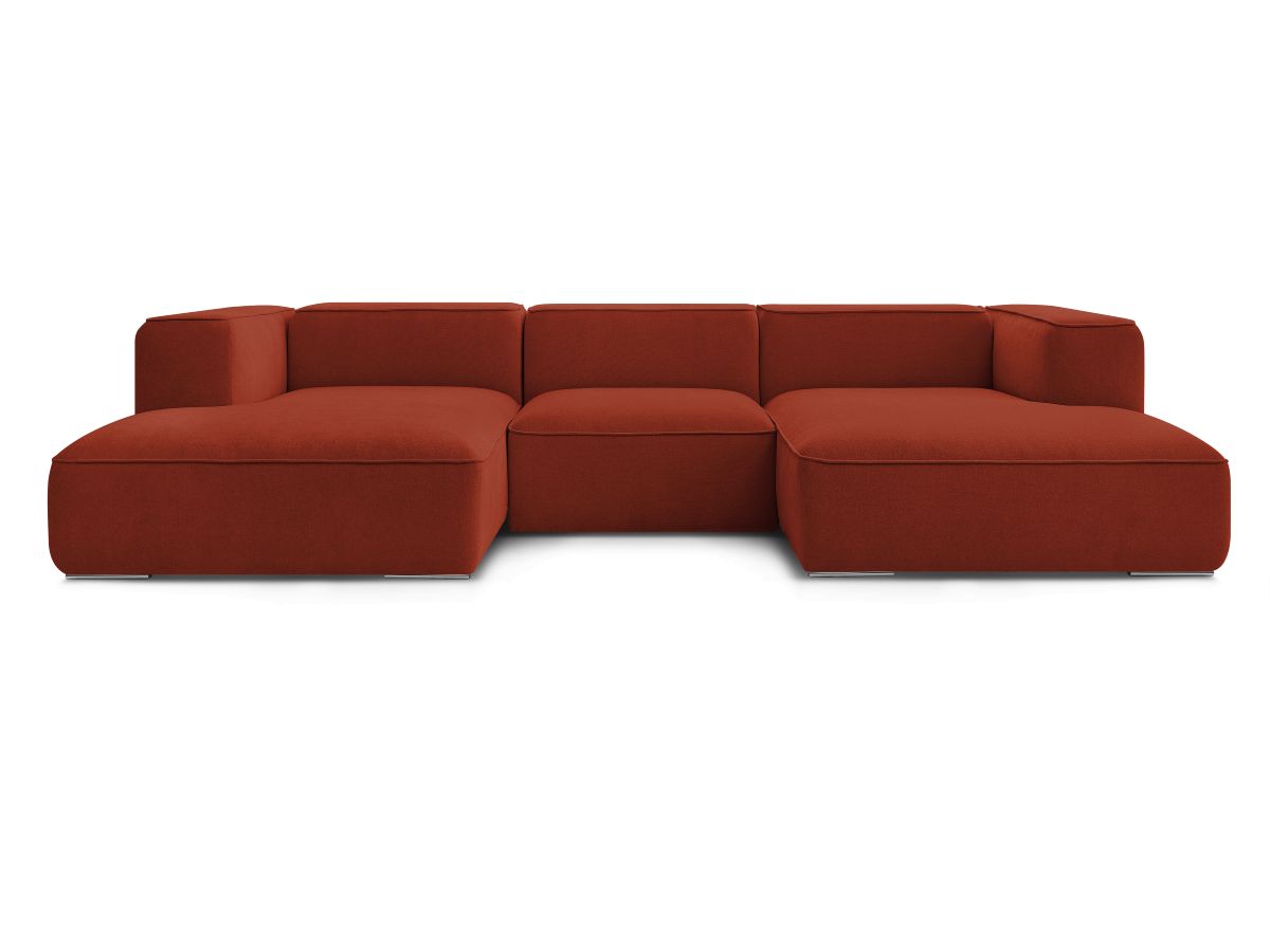Bobochic Zephyr Wohnlandschaft Strukturstoff Orange