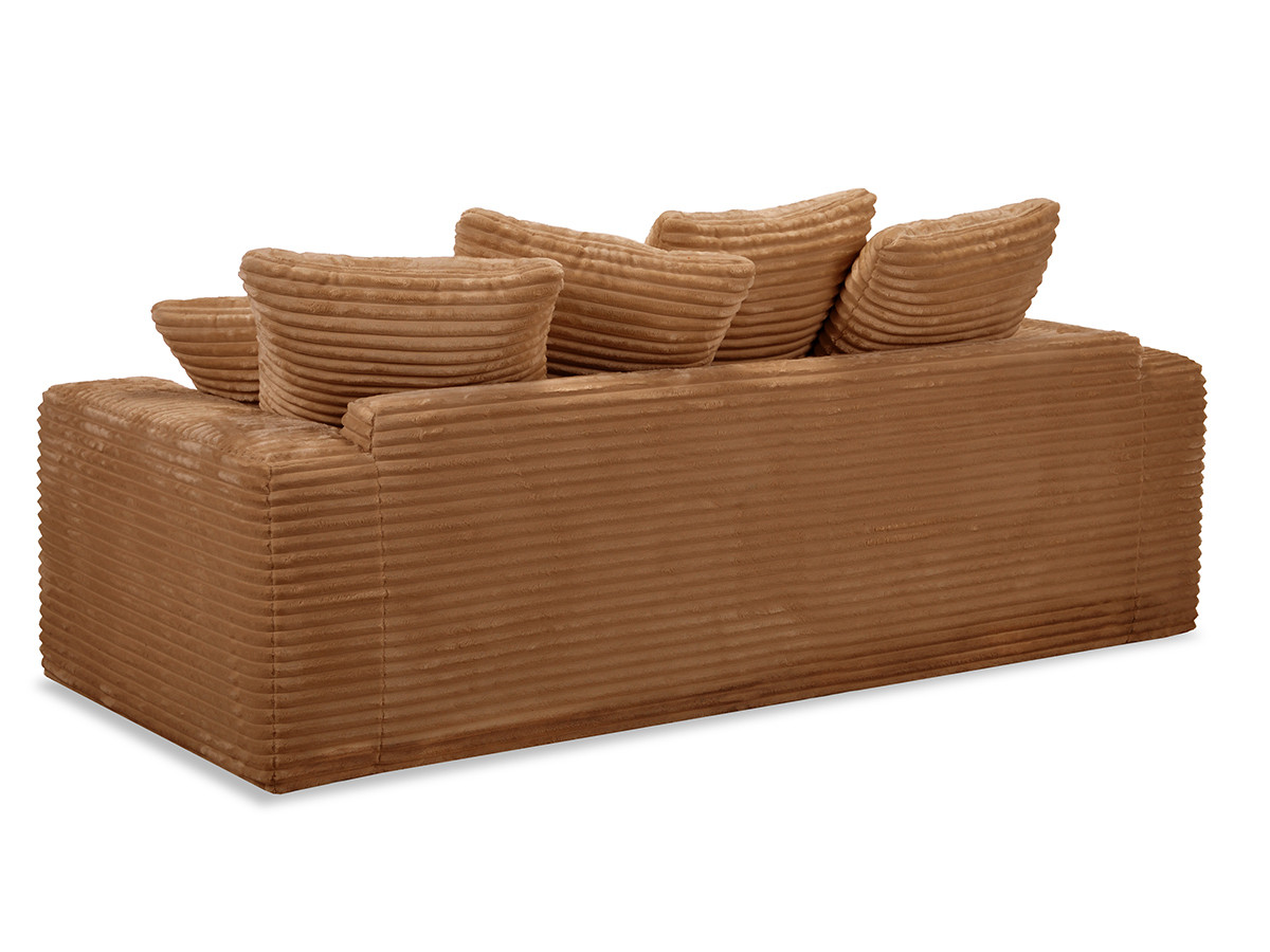 Bobochic Nevada Sofa 2,5-Sitzer Breitcord weich Ockergelb