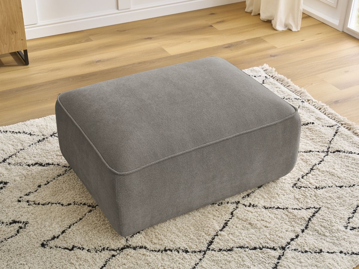 Bobochic Zephyr Pouf Strukturstoff Taupe