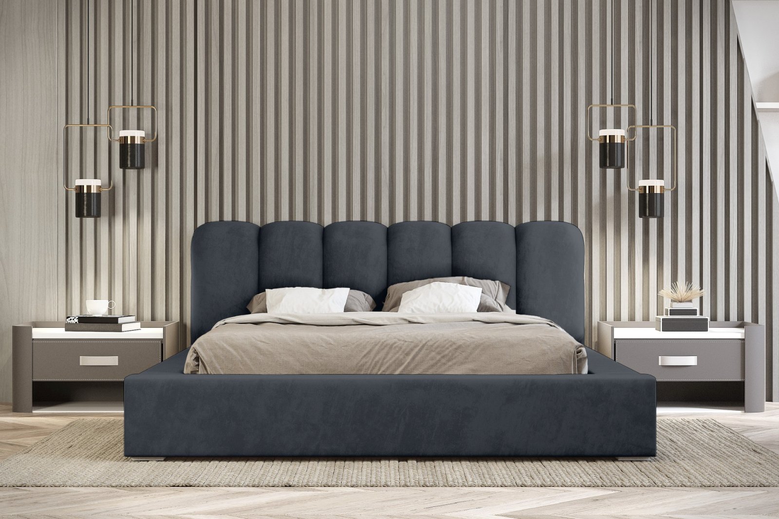 Polsterbett Tavio-New Chenille 180x200 mit Metallrahmen Ditra-New 11