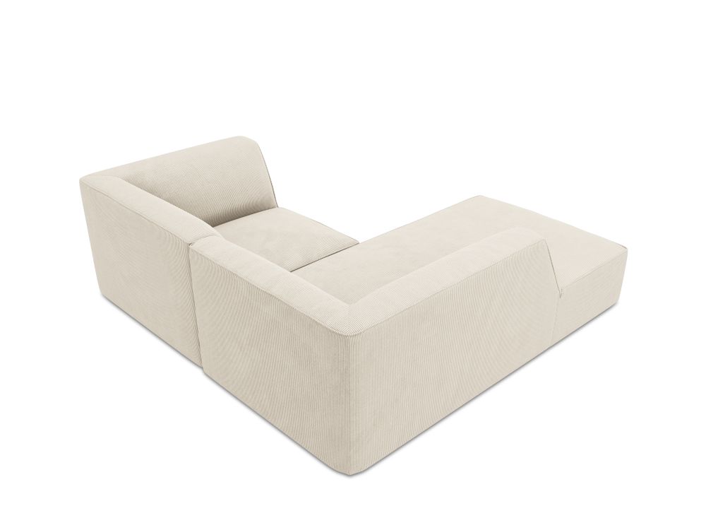 Cosmopolitan Design Ecksofa Siena 3-Sitzer Kord Scala Helles Beige Links