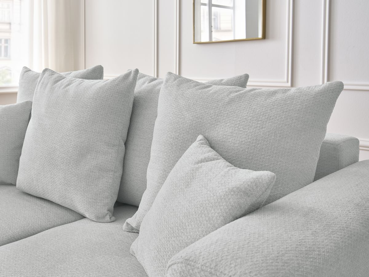 Bobochic Sidonie Sofa 2-Sitzer Melange-Stoff Hellgrau