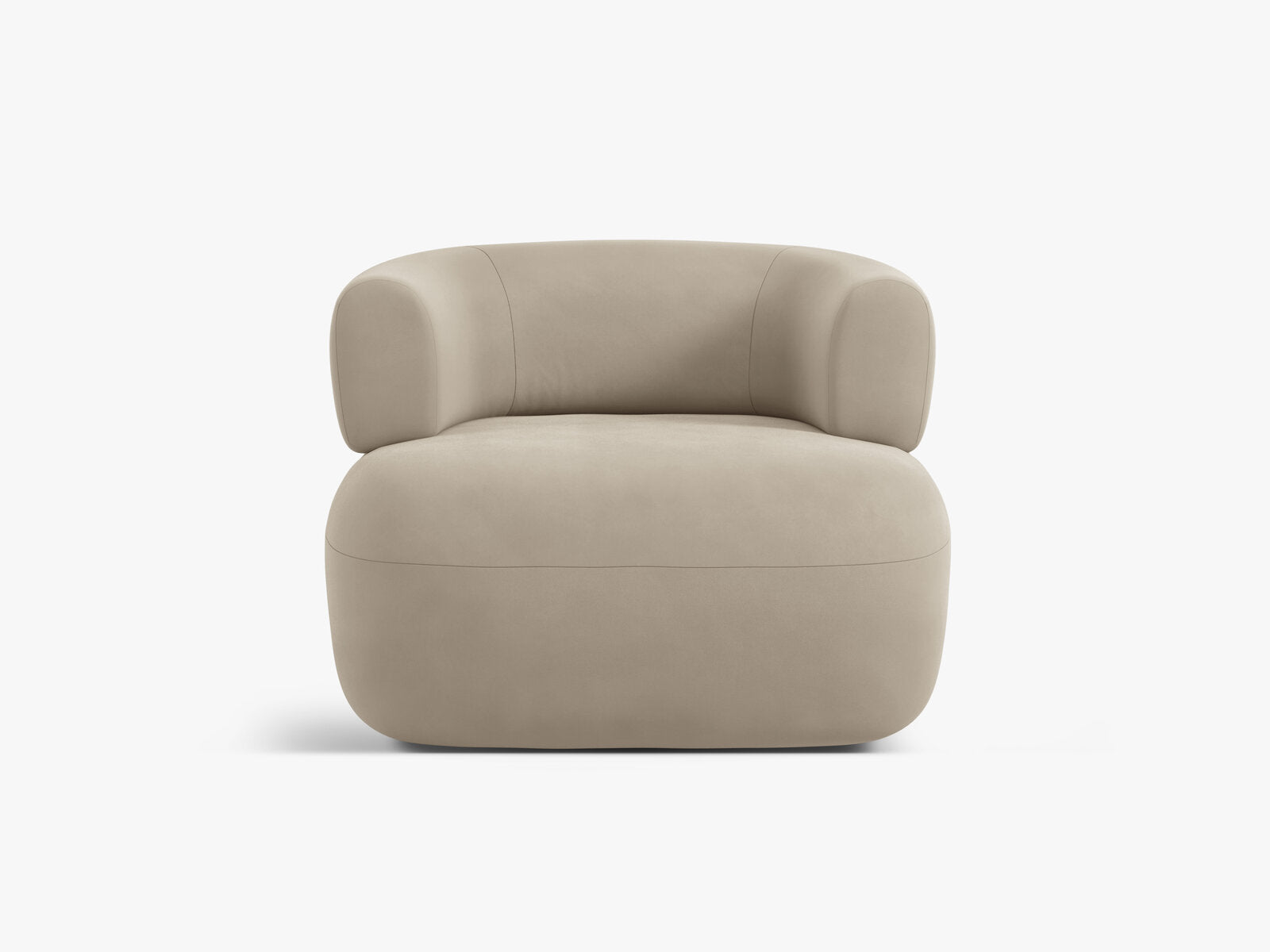 Micadoni Sessel Jenny Samt Salvador Beige
