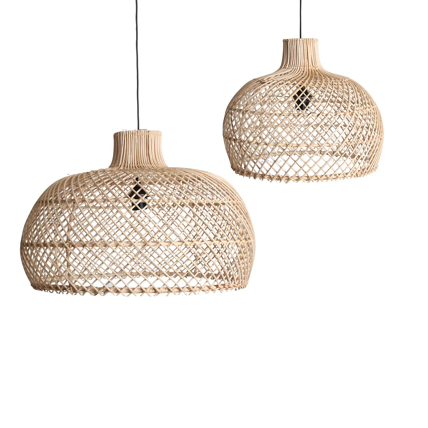 Raw Materials Maze Rattan-Hängelampe natur Ø 42x36cm