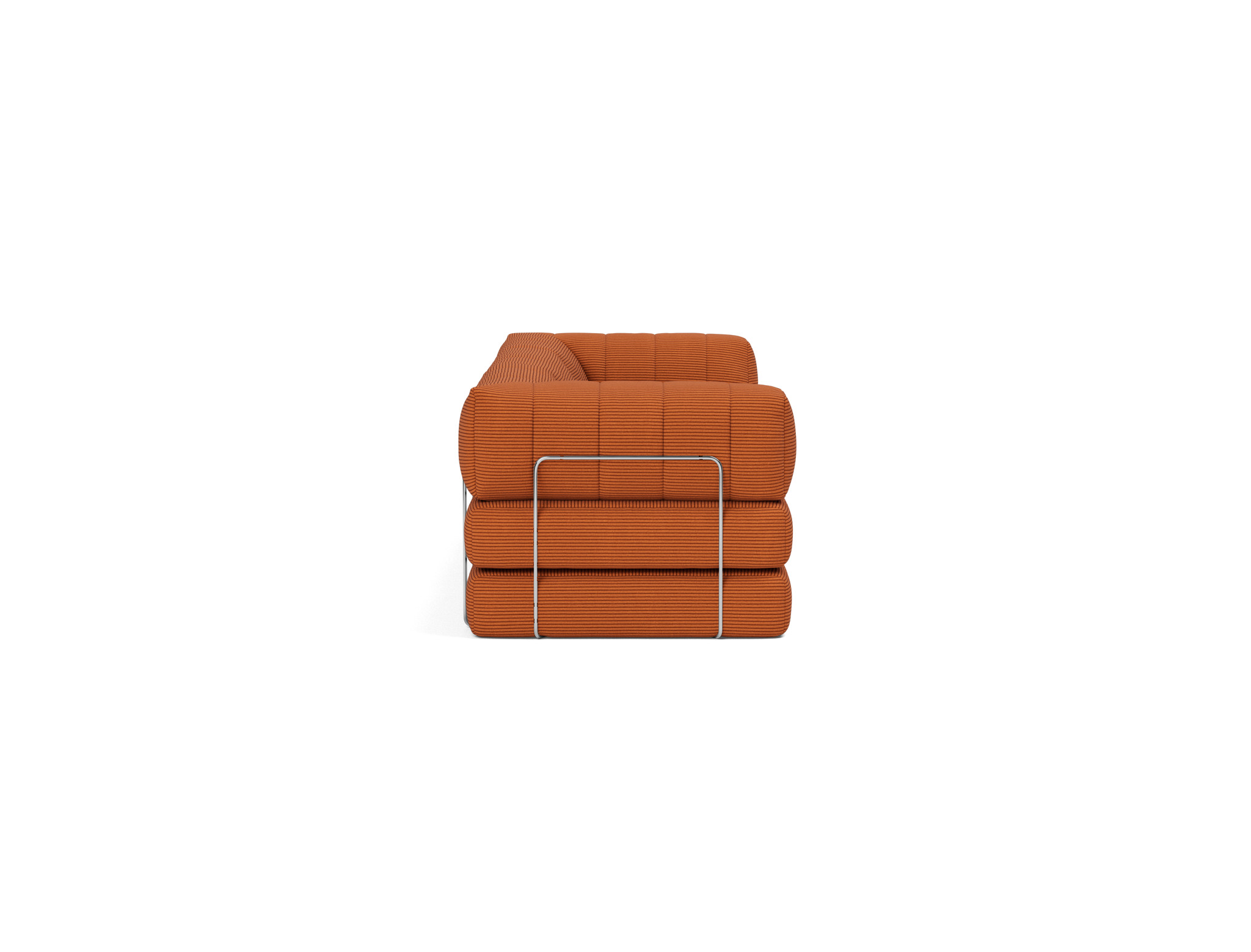 Schlafsofa CozyPad Grand mit Armlehnen Kord Corduroy 595-Burnt-Orange