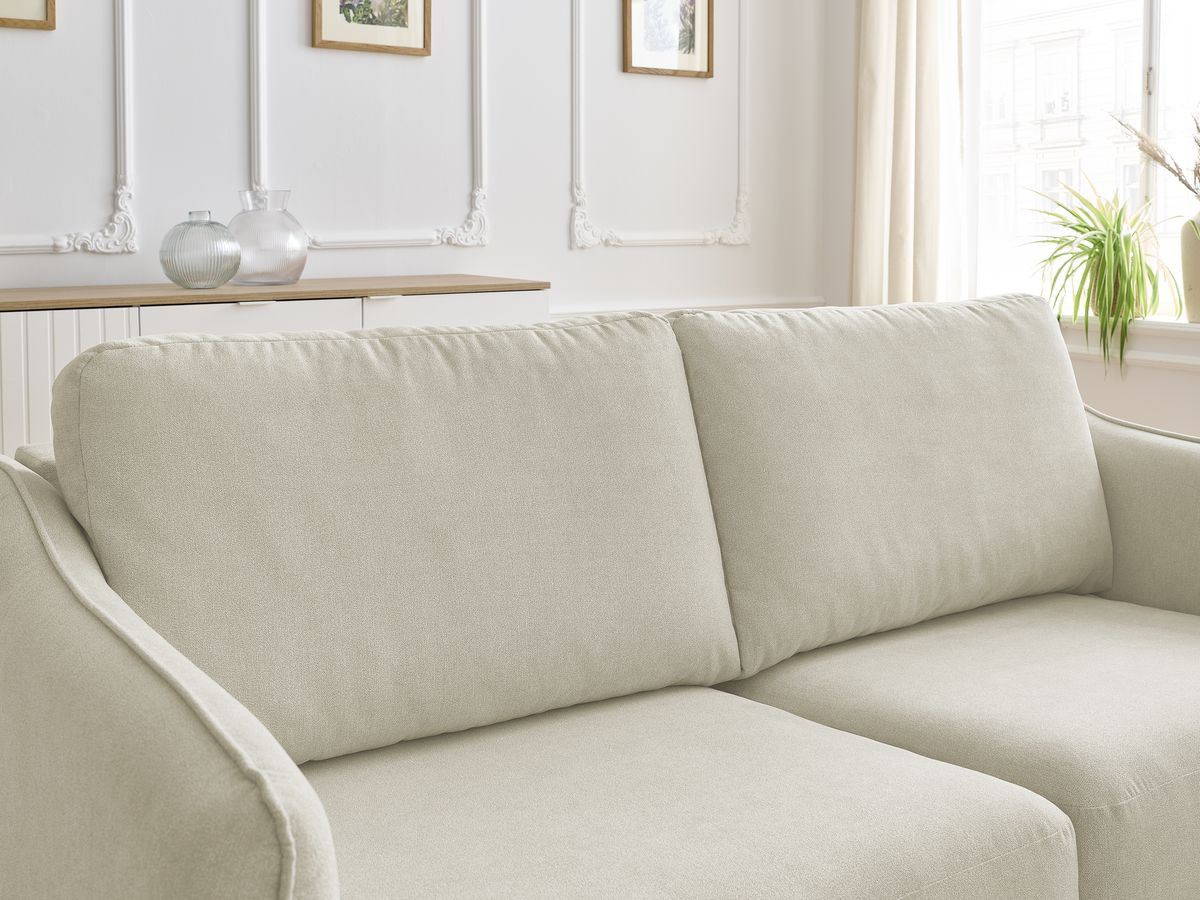 Bobochic Lenny Schlafsofa 3-Sitzer Stoff Beige