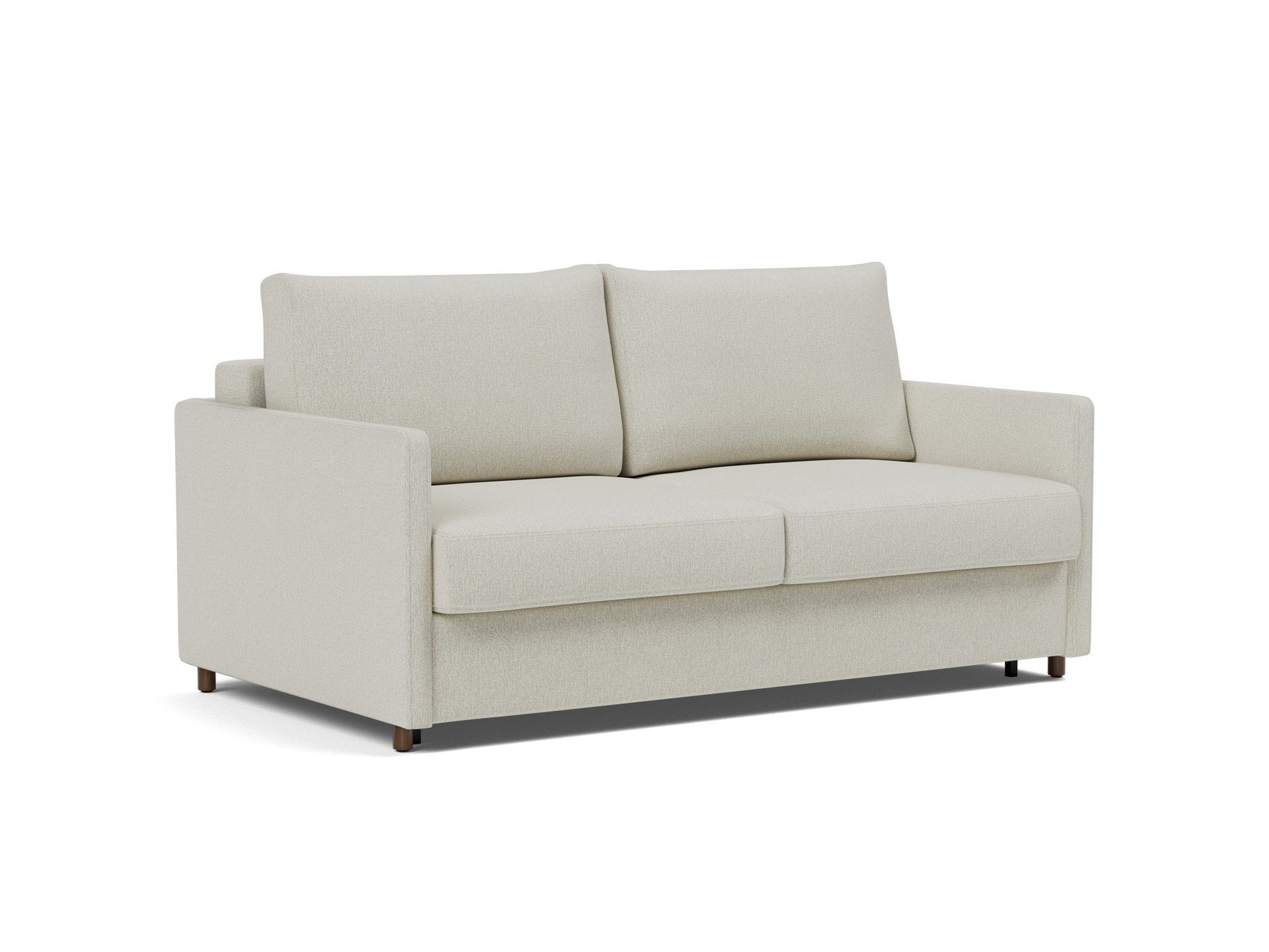 Schlafsofa Neah mit Slim-Armlehnen 160 Flachgewebe Mixed Dance 527-Natural
