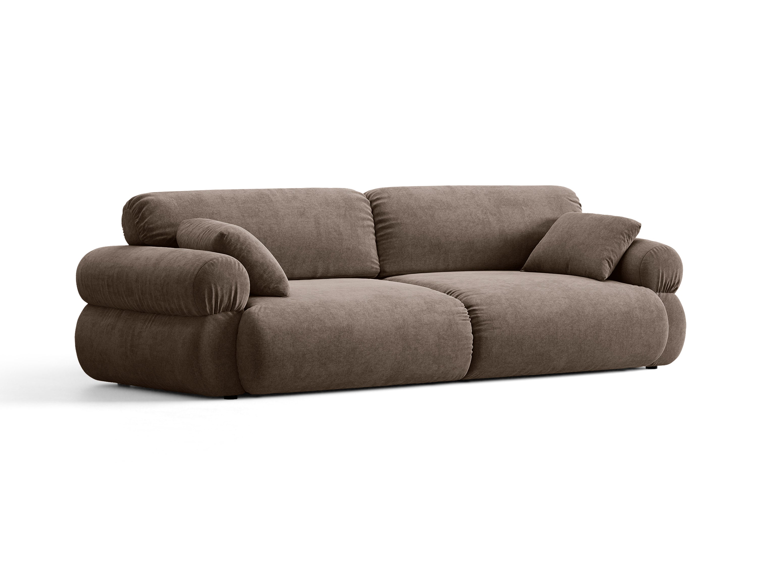 Micadoni Ophelia Sofa 4-Sitzer Strukturierter Stoff Liberty Cappuccino