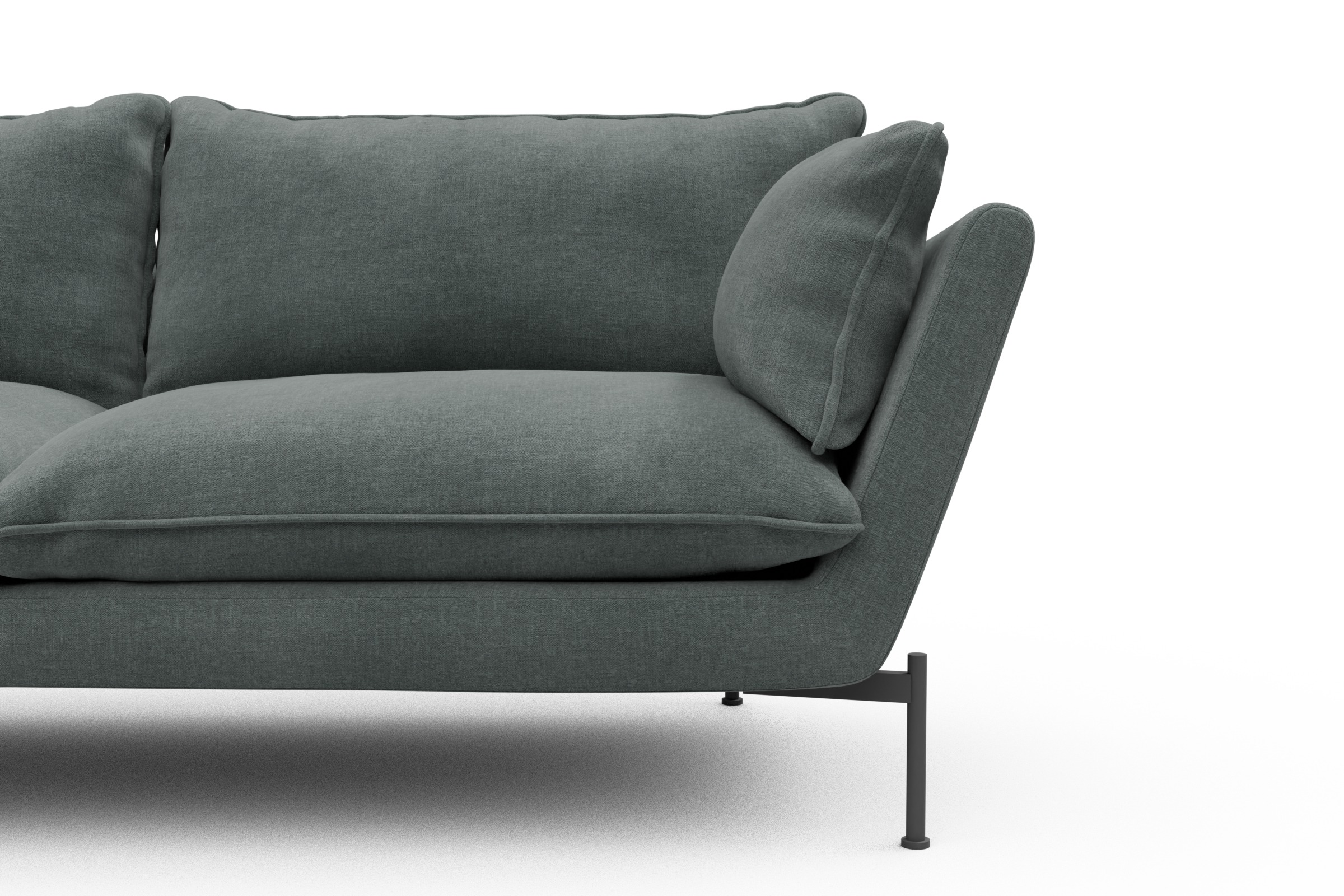 Sofa Anton PREMIUM 3-Sitzer Smooth-Silver-Grey