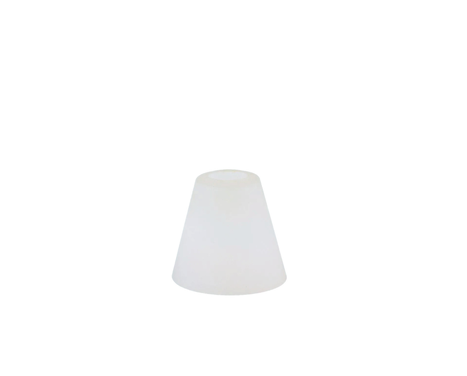 Berliner Messinglampen Glasschirm Nr. 141 Kegelform, Opalglas weiß satiniert