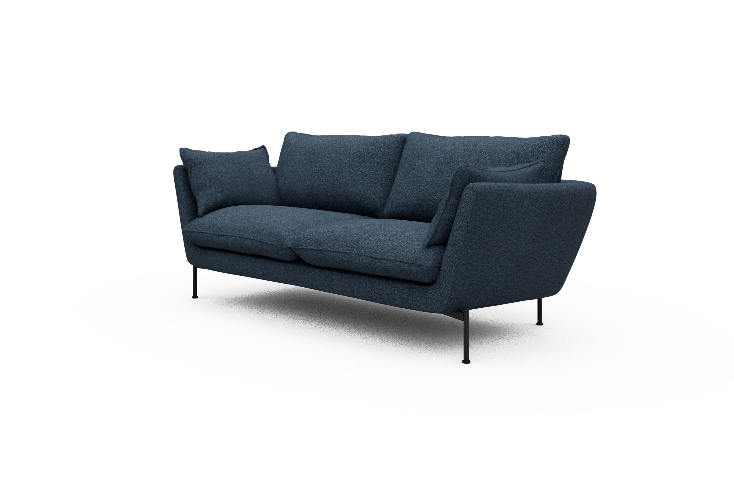 Sofa Anton 2-Sitzer Boucle-Blue