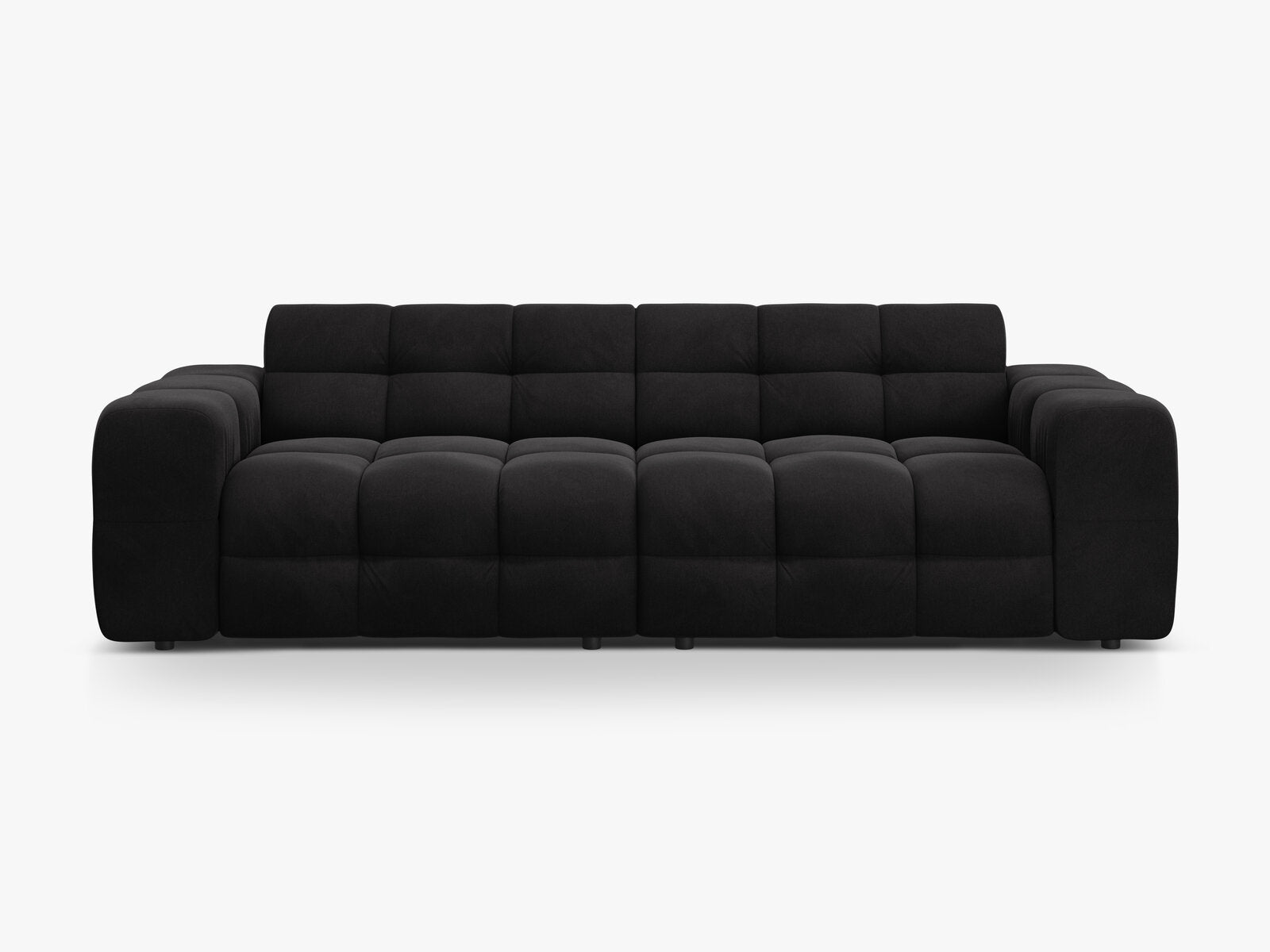 Micadoni Sofa Kendal 4-Sitzer Samt Magic Velvet Schwarz