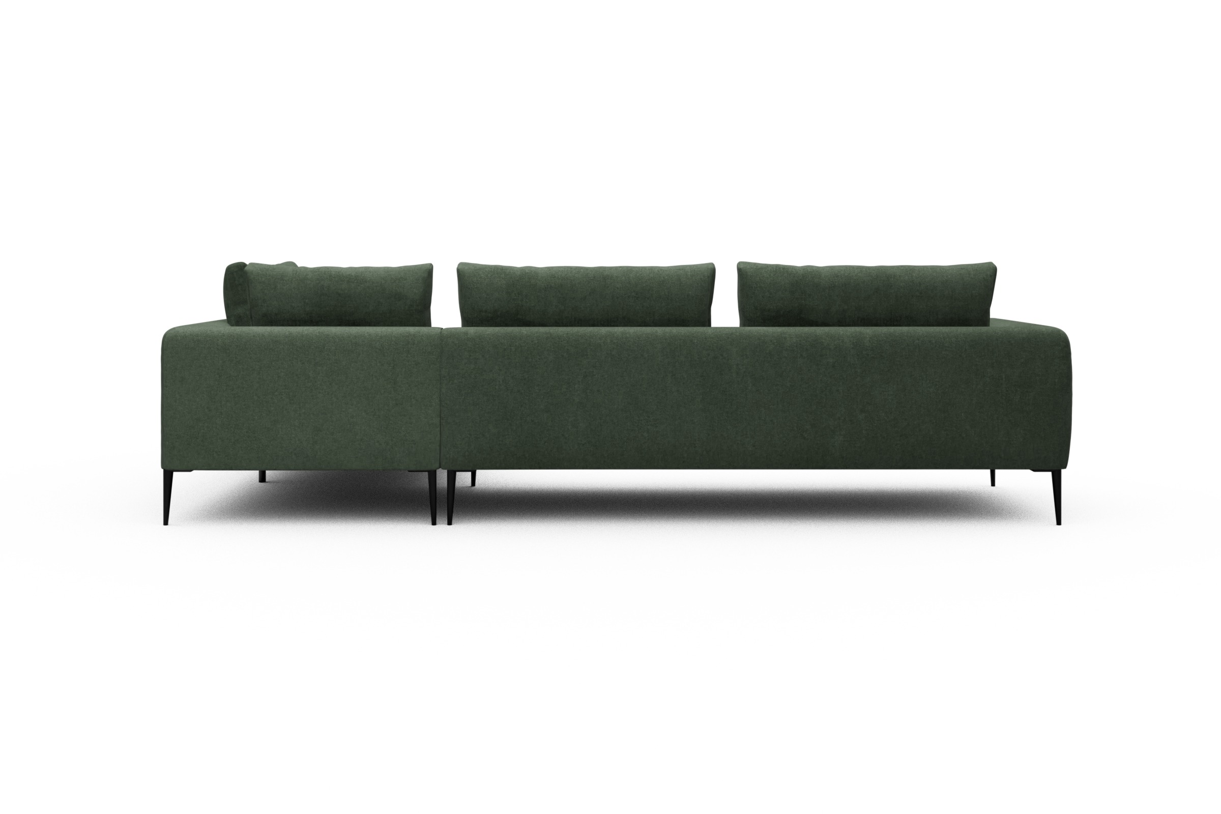 Ecksofa Paul Relax-Ecke links mit 3-Sitzer Casone-Forest-Green