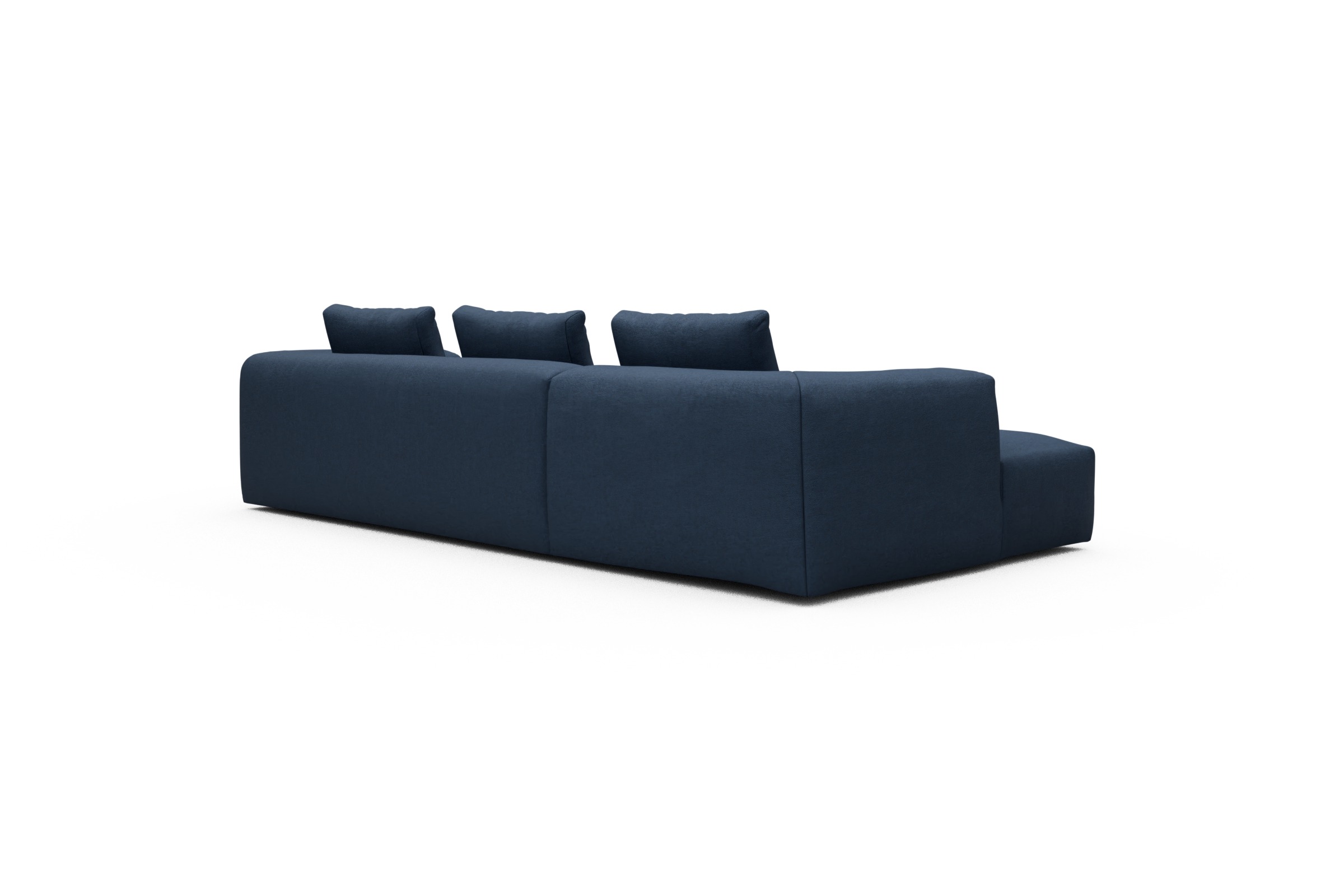 Ecksofa Fred Chaiselongue links mit 2,5-Sitzer Weda-Blue
