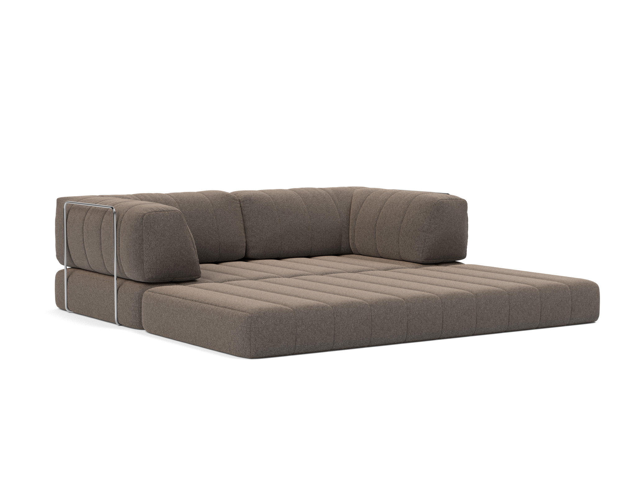 Schlafsofa CozyPad mit Armlehnen Boucle Skandi 530-Taupe