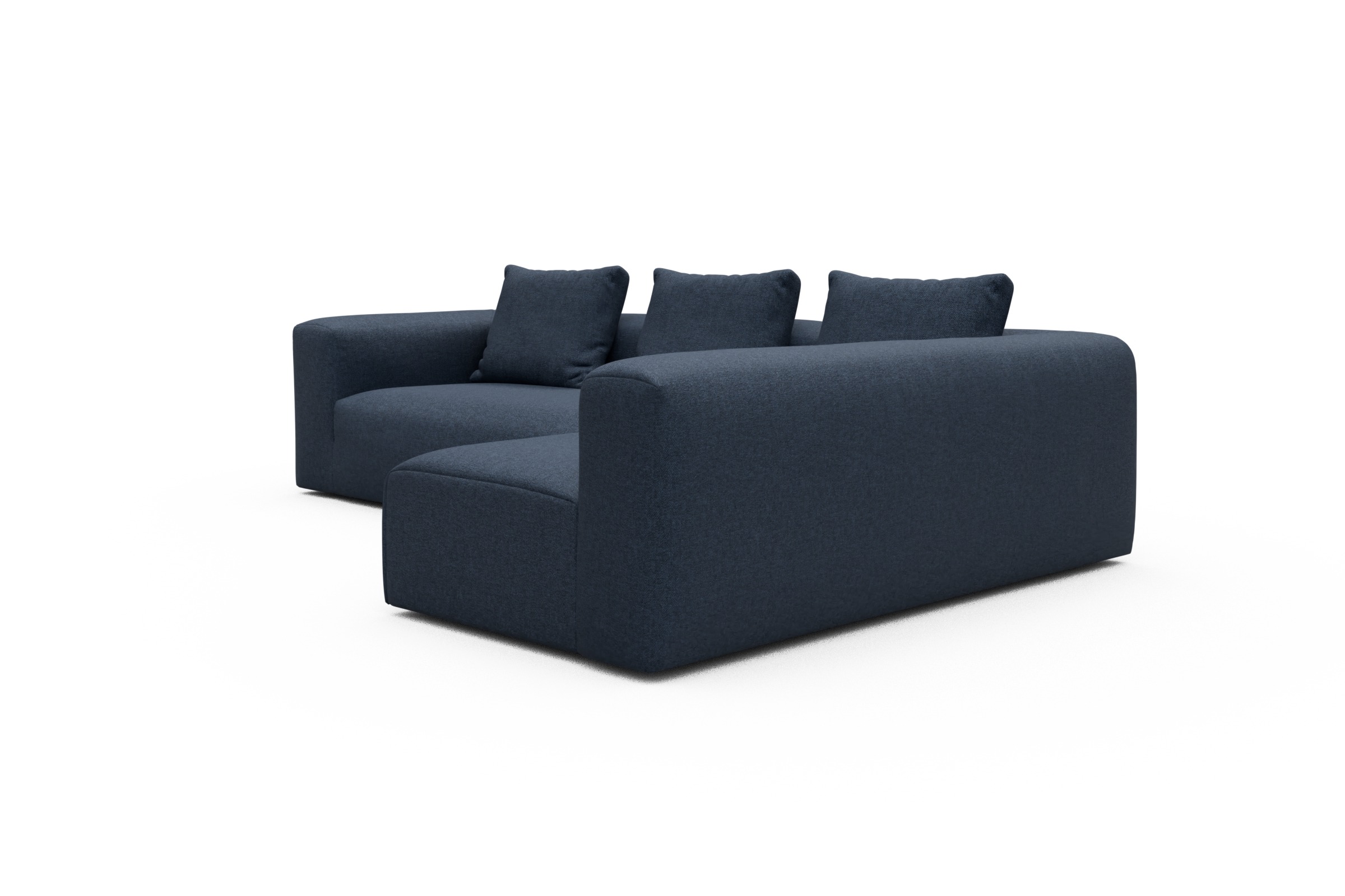 Ecksofa Fred 2x 2,5-Sitzer rechts offen Sama-Deep-Blue