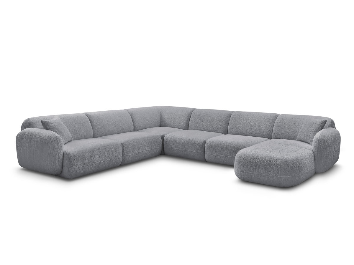 Bobochic Anda Wohnlandschaft Chenille Grau Ecke links