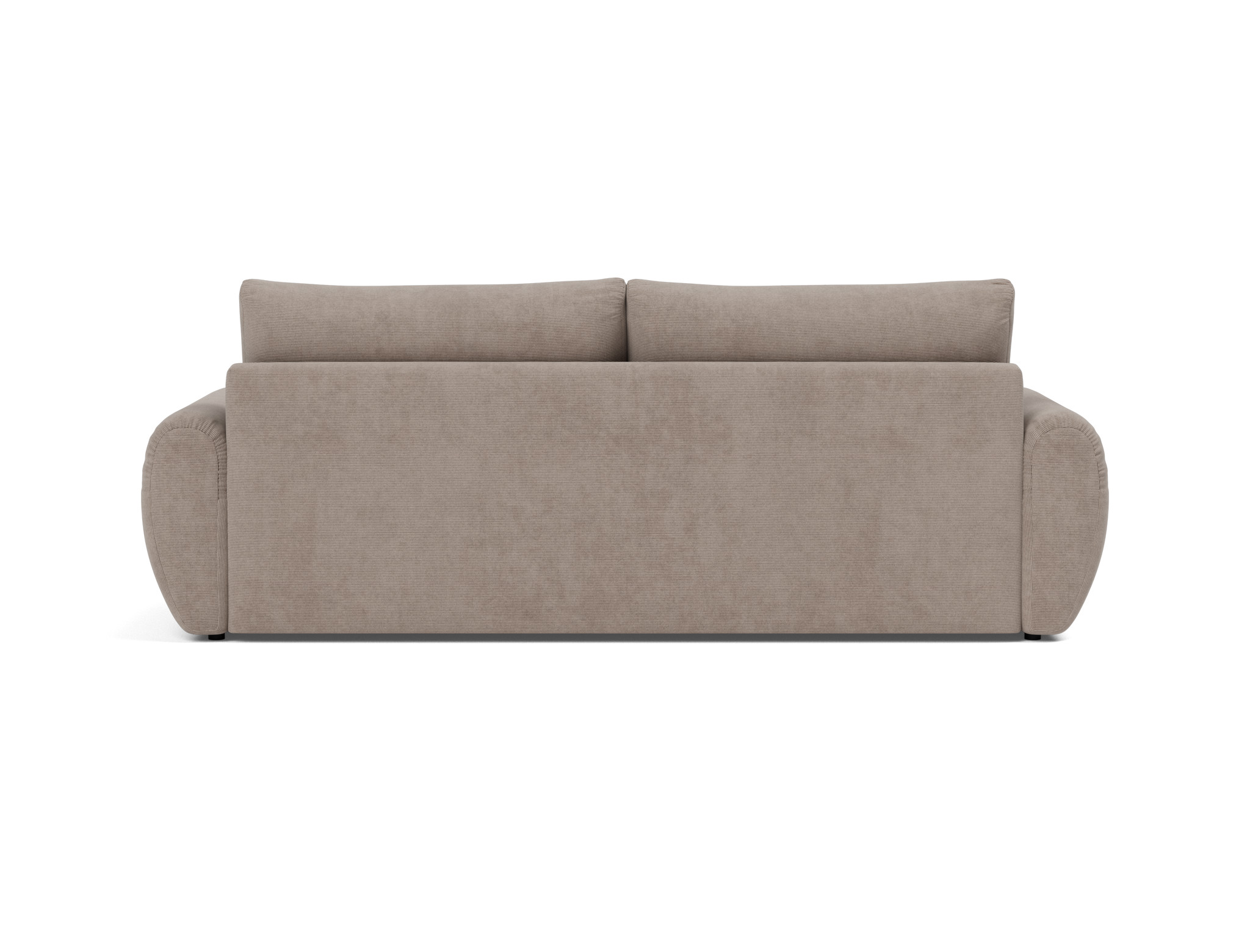 Schlafsofa Norum mit Curve-Armlehnen Kord Cordufine 318-Beige