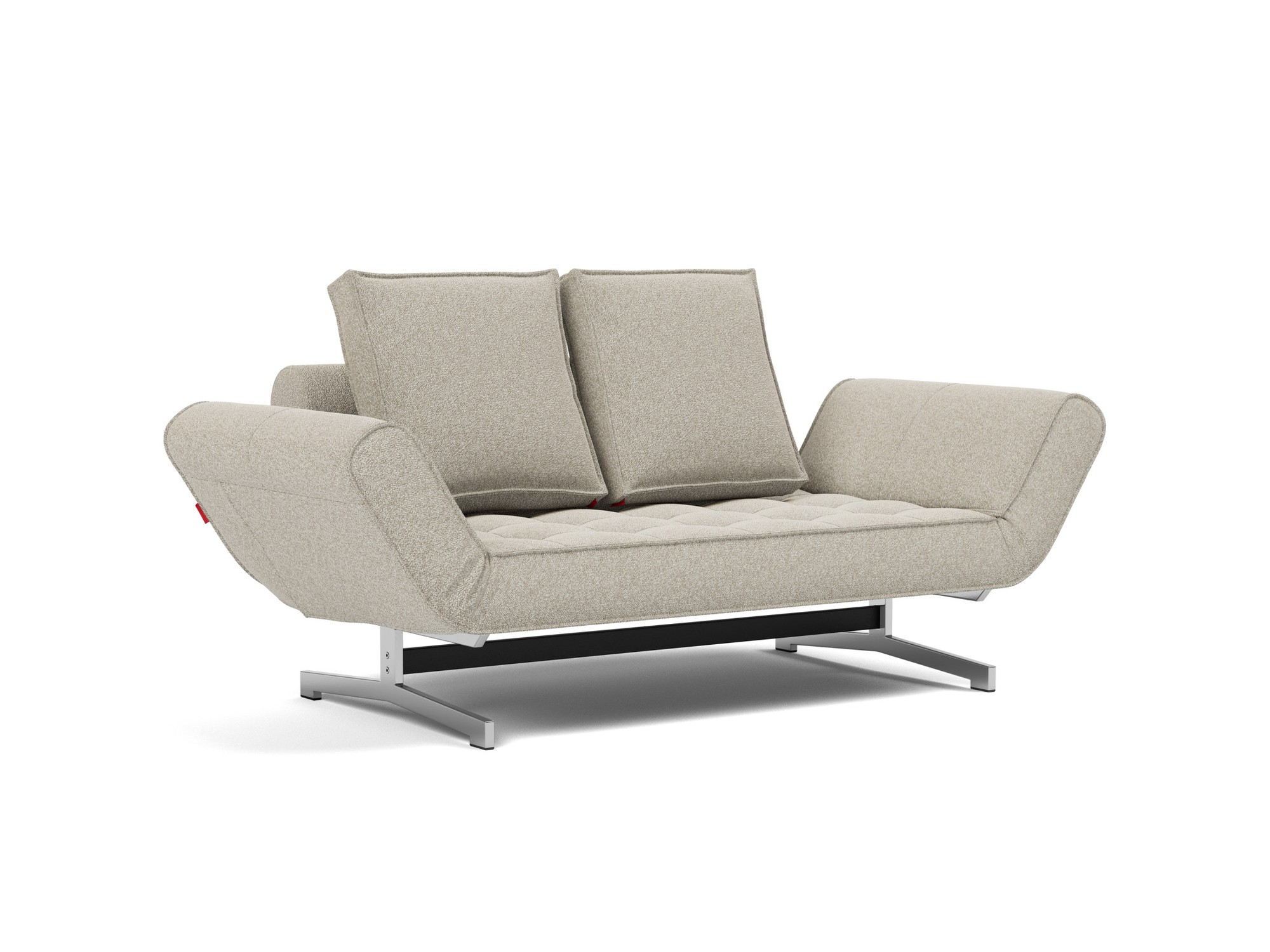 Tagesbett Ghia Boucle Skandi 539-Beige Beine Chrom