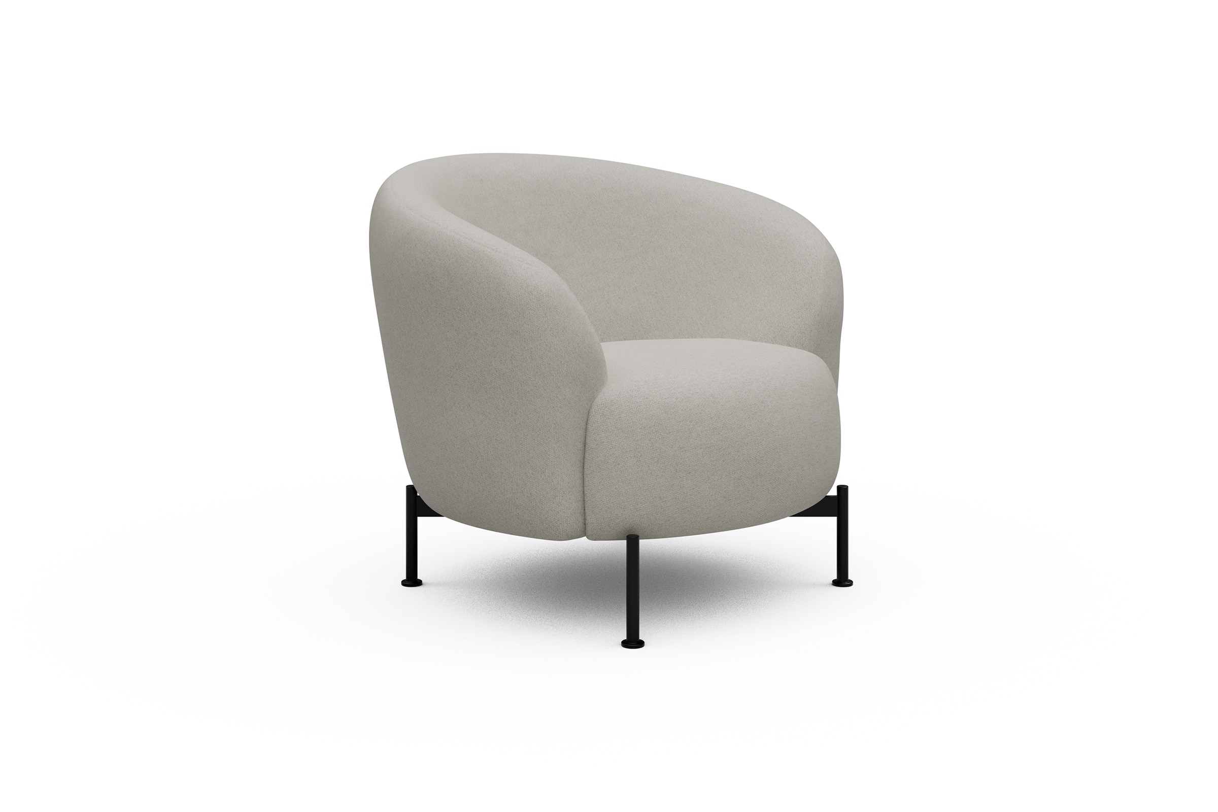 Sessel Ronda X-Metallgestell Schwarz Denari-Clean-Beige