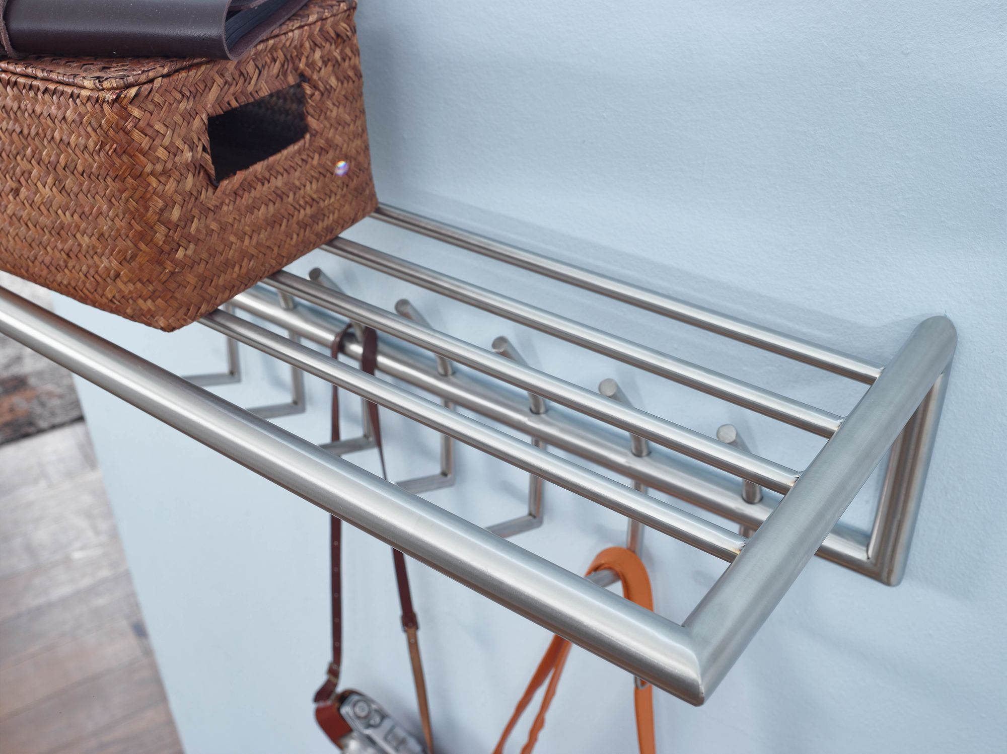 Wandgarderobe Gardur Metall Silber 74,5 × 30 × 29 cm