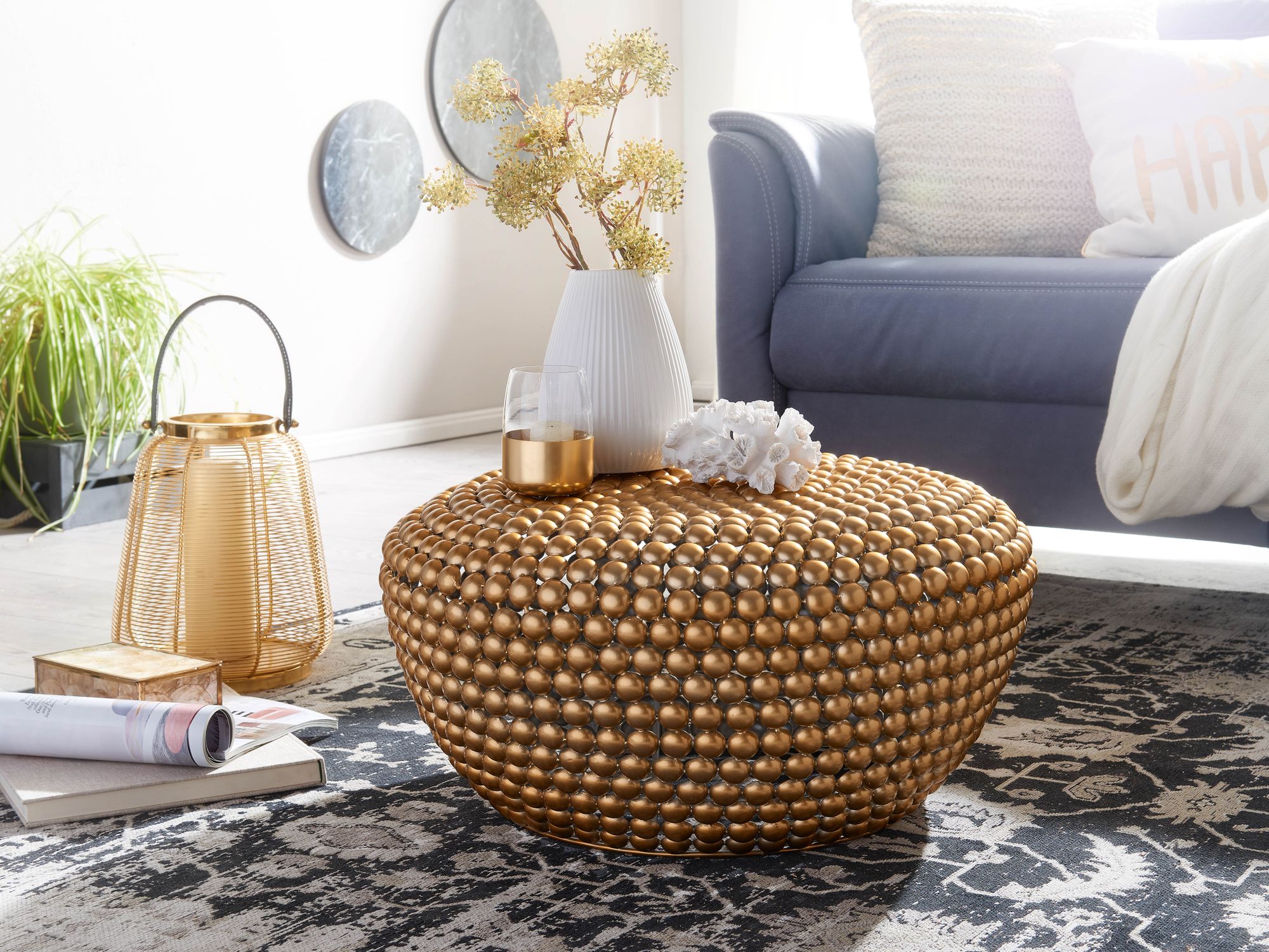 Couchtisch Brekke Gold Ø 60 × H 30 cm