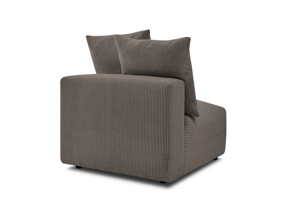 Bobochic Voltaire Sofamodul 1-Sitzer 90 × 100 cm Cordsamt Taupe